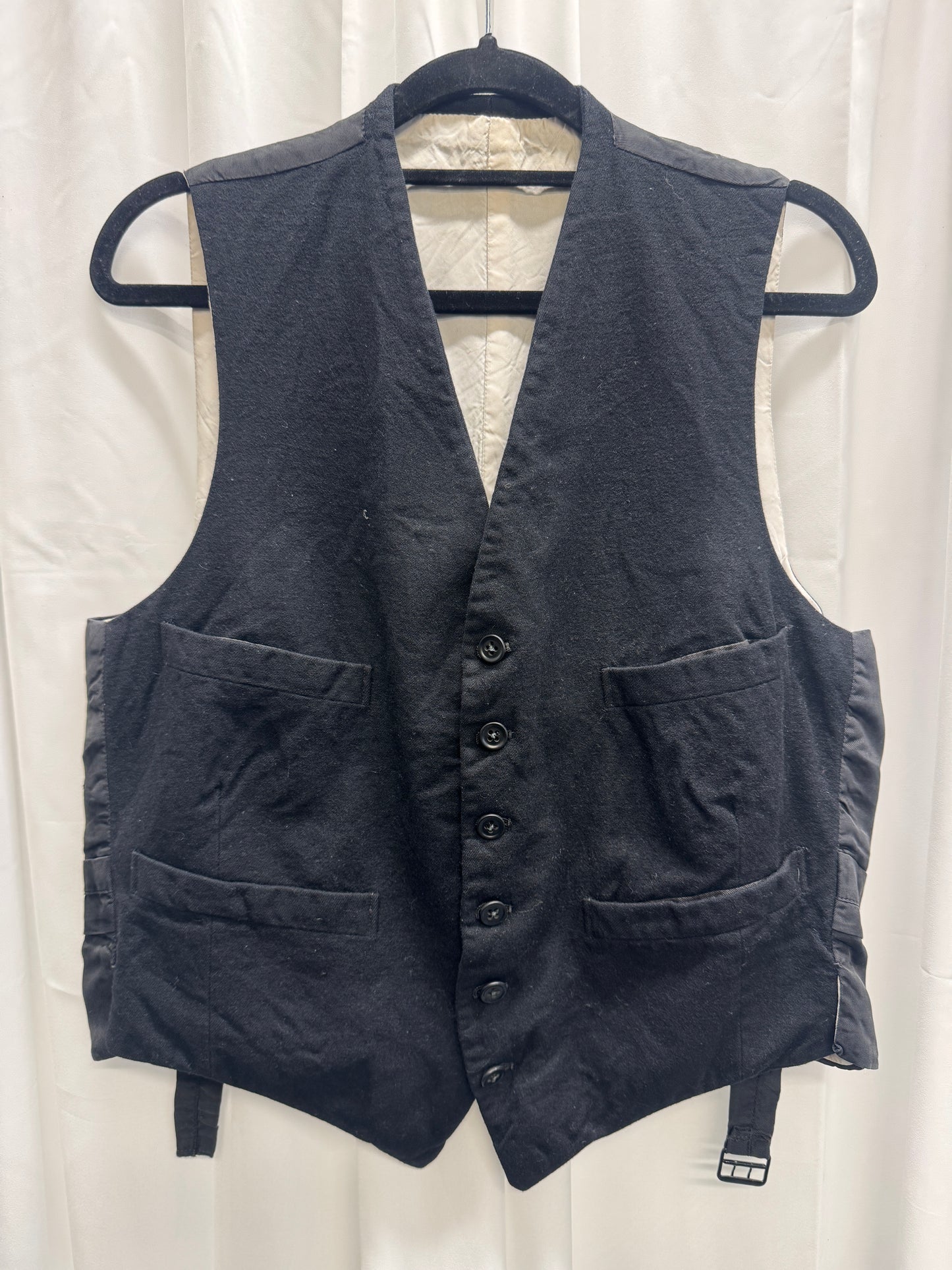 Antique wool waistcoat, c. 1890–1910