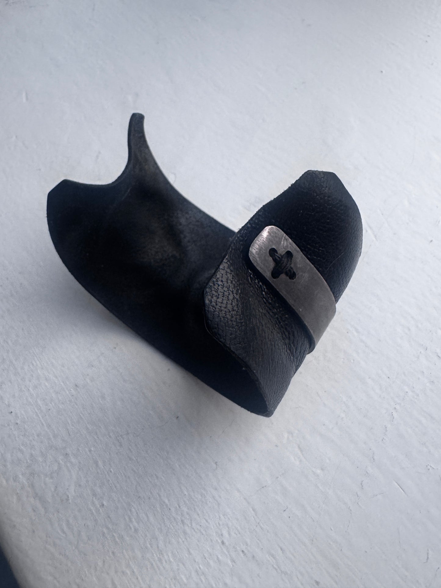 m.a+ leather & metal cuff