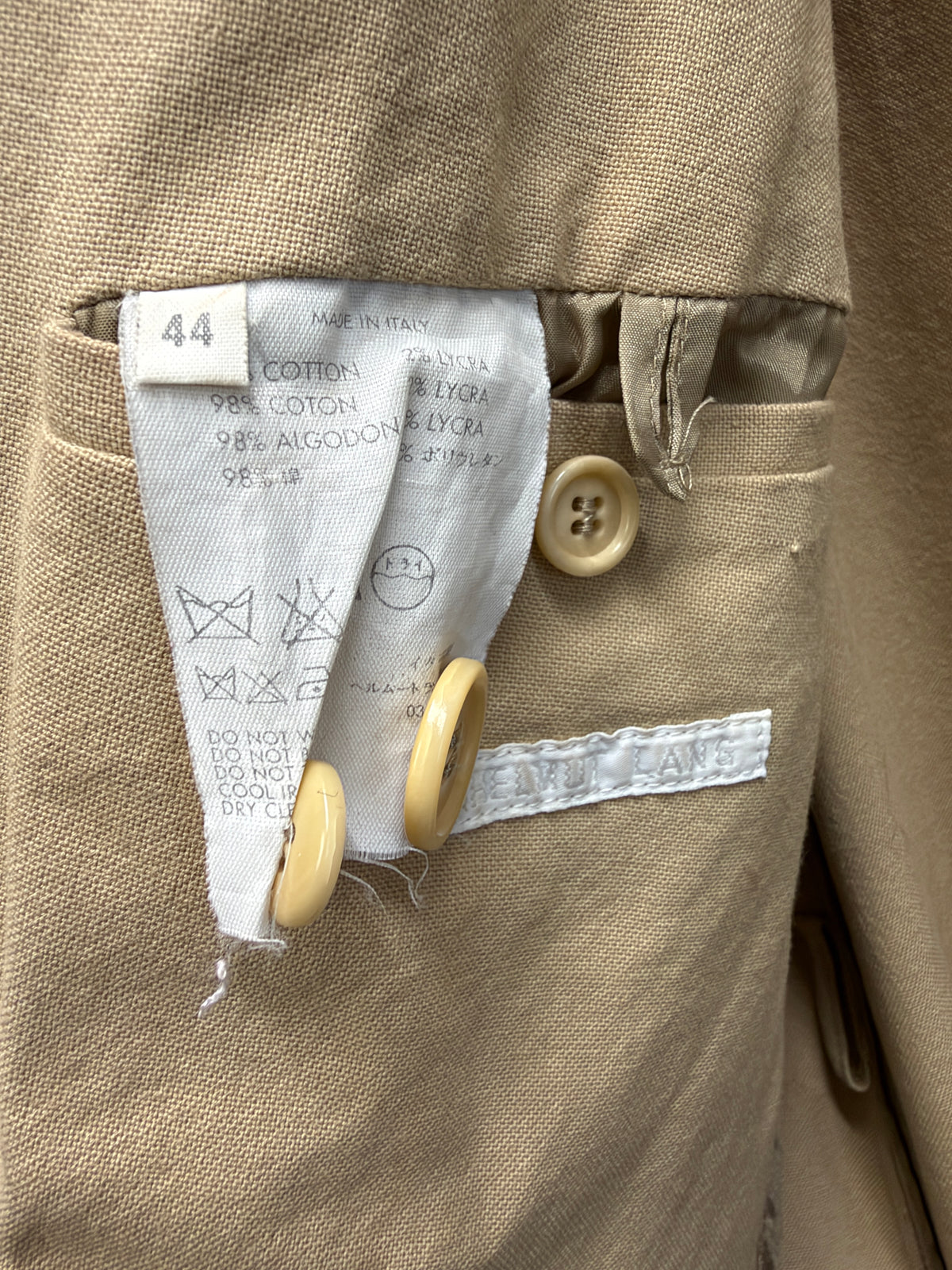 Helmut Lang 1990s Minimalist Longline Cotton Jacket