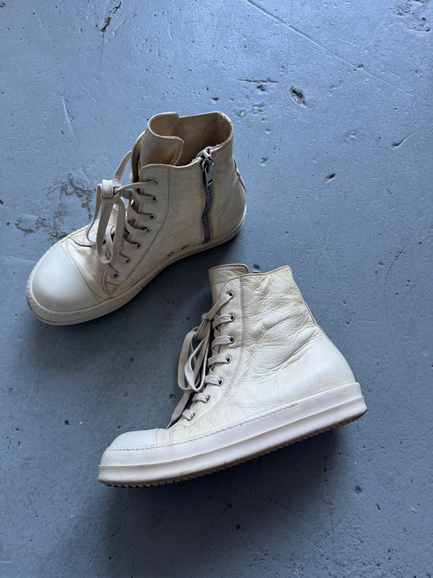 rick owens early deer leather ramones 42