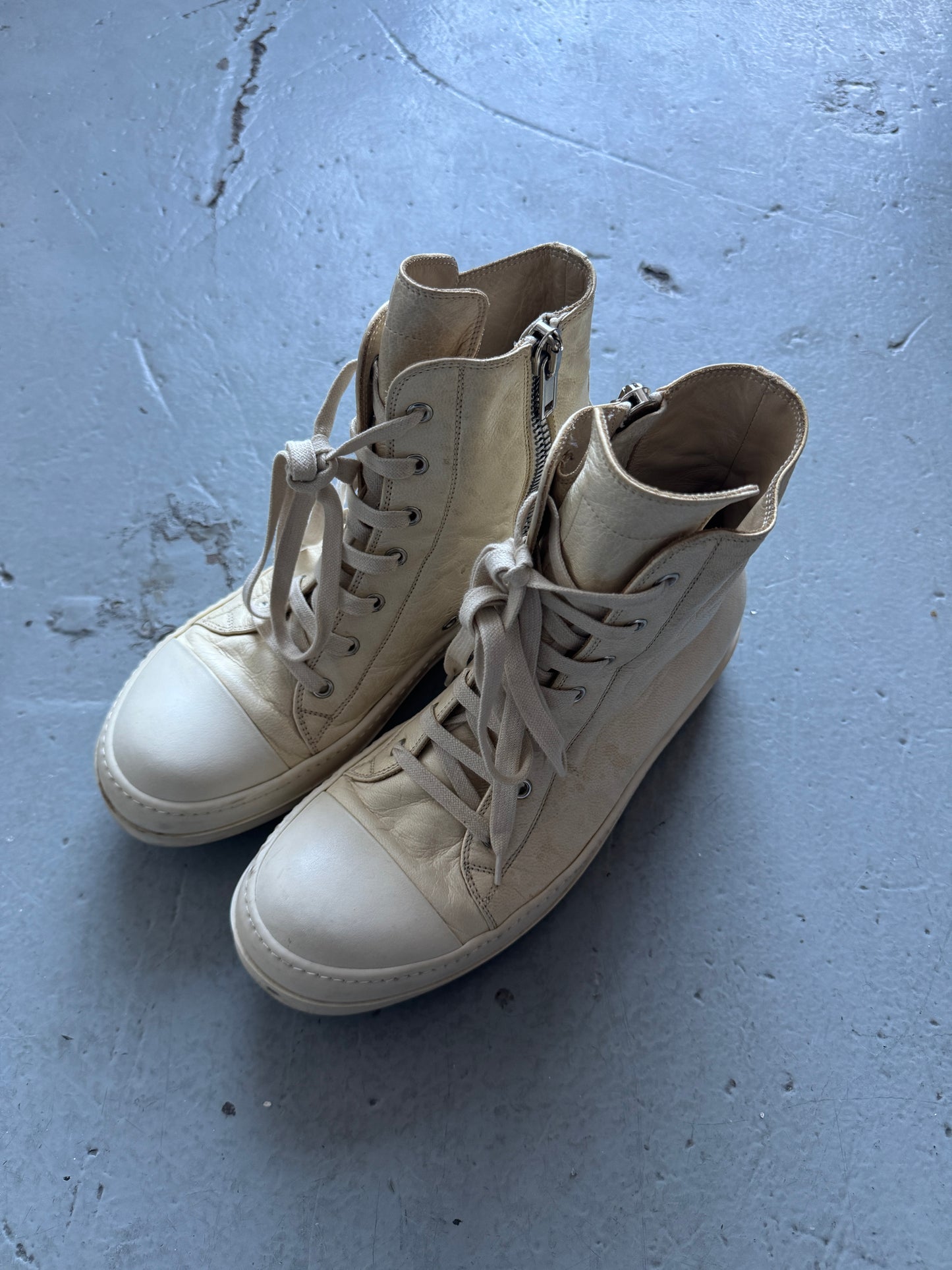 rick owens early deer leather ramones 42