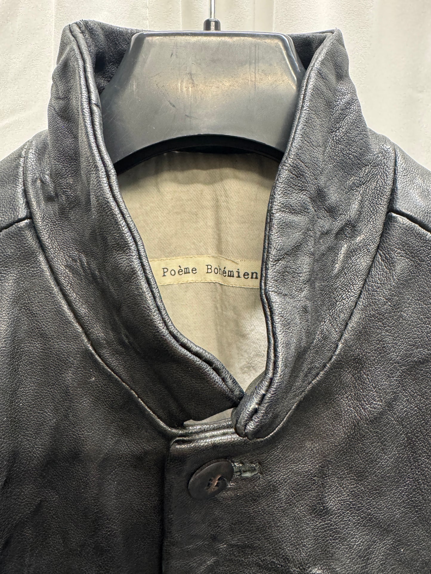 Poeme Bohemien AW12 Leather Victorian Buttoned Jacket