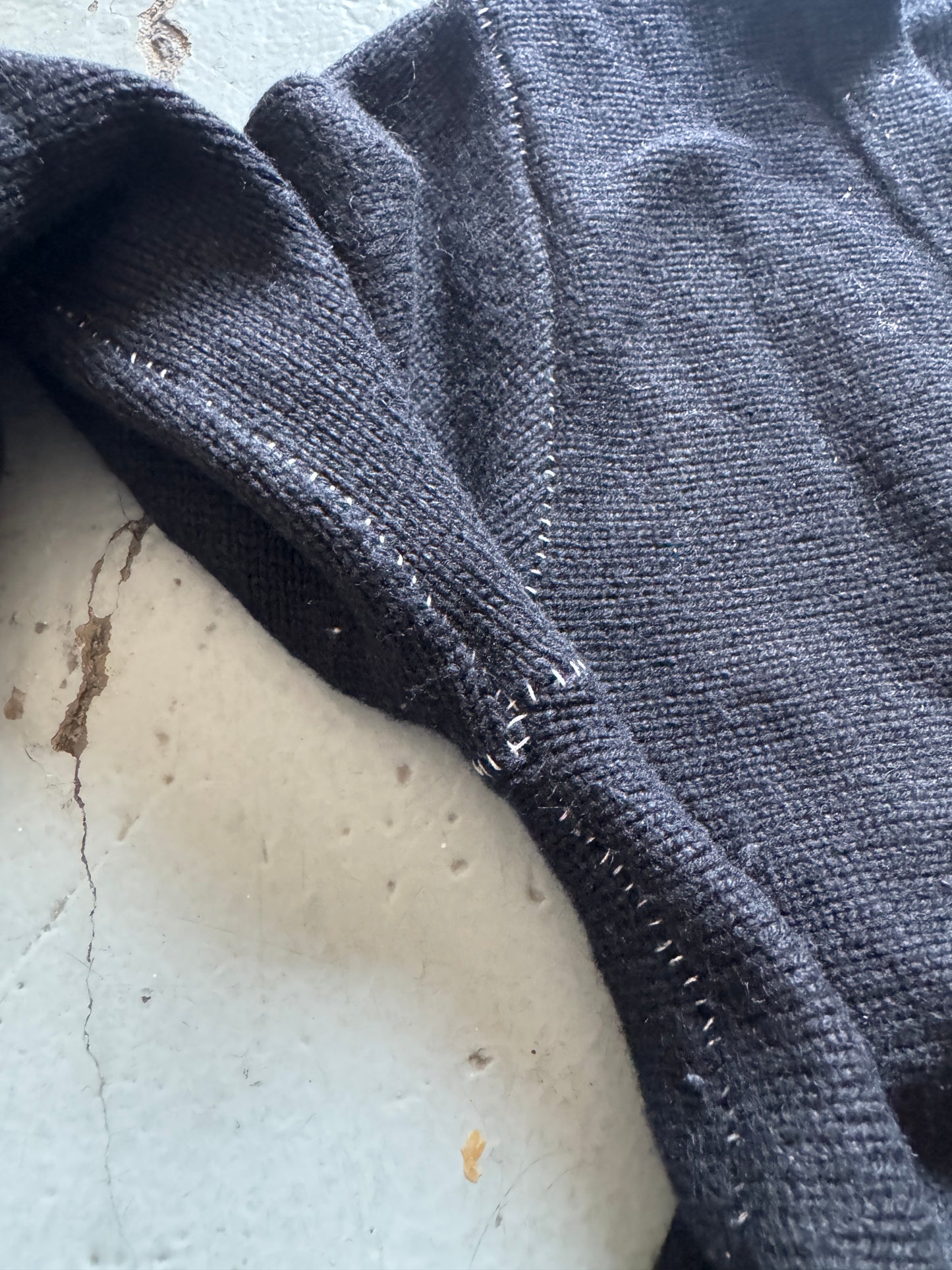 martin margiela late 90s X-LONG hand chain stitch cardigan