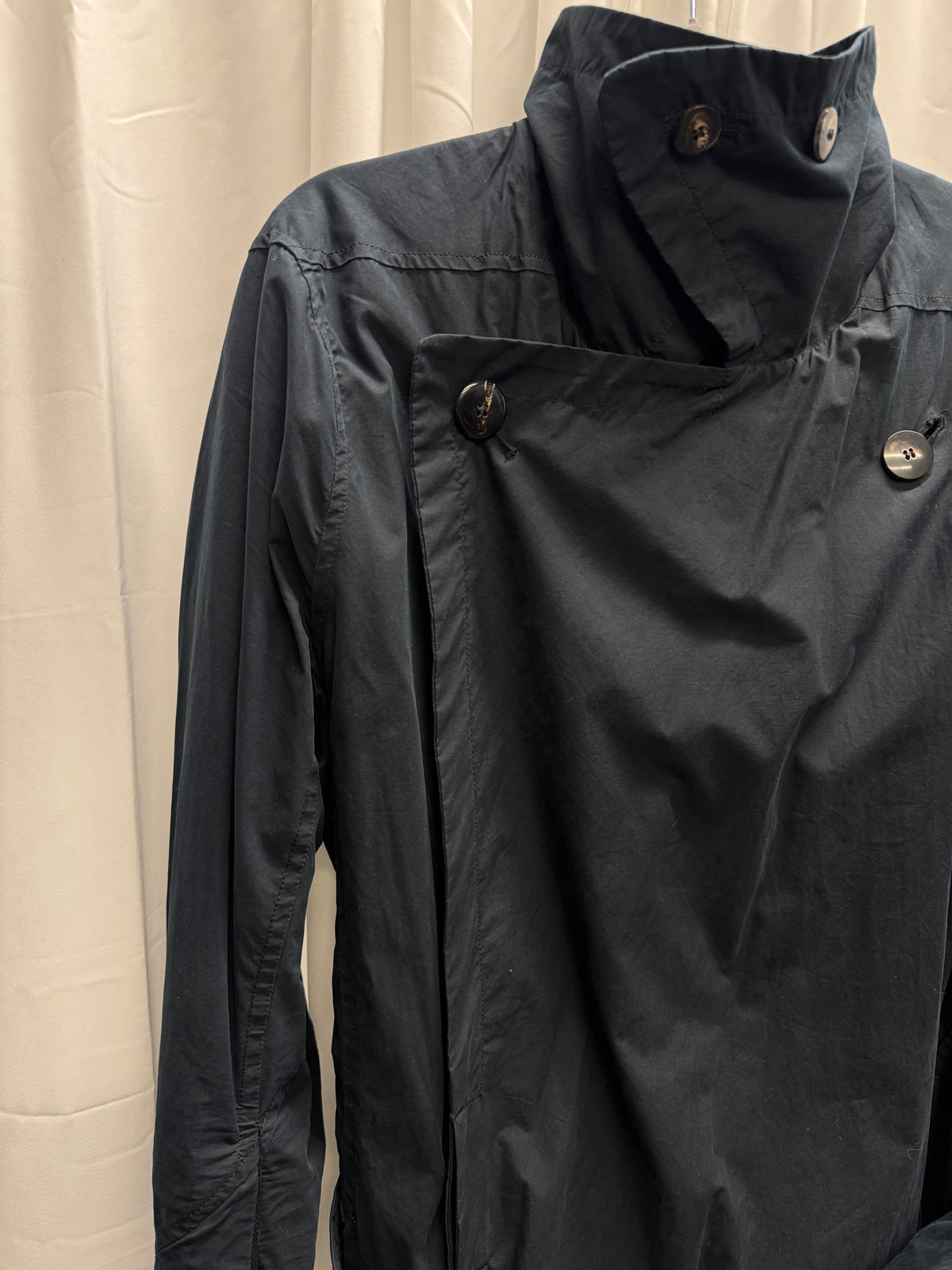 Rick Owens AW09 Crust Belted Cross-Front Sleeve Zip Coat