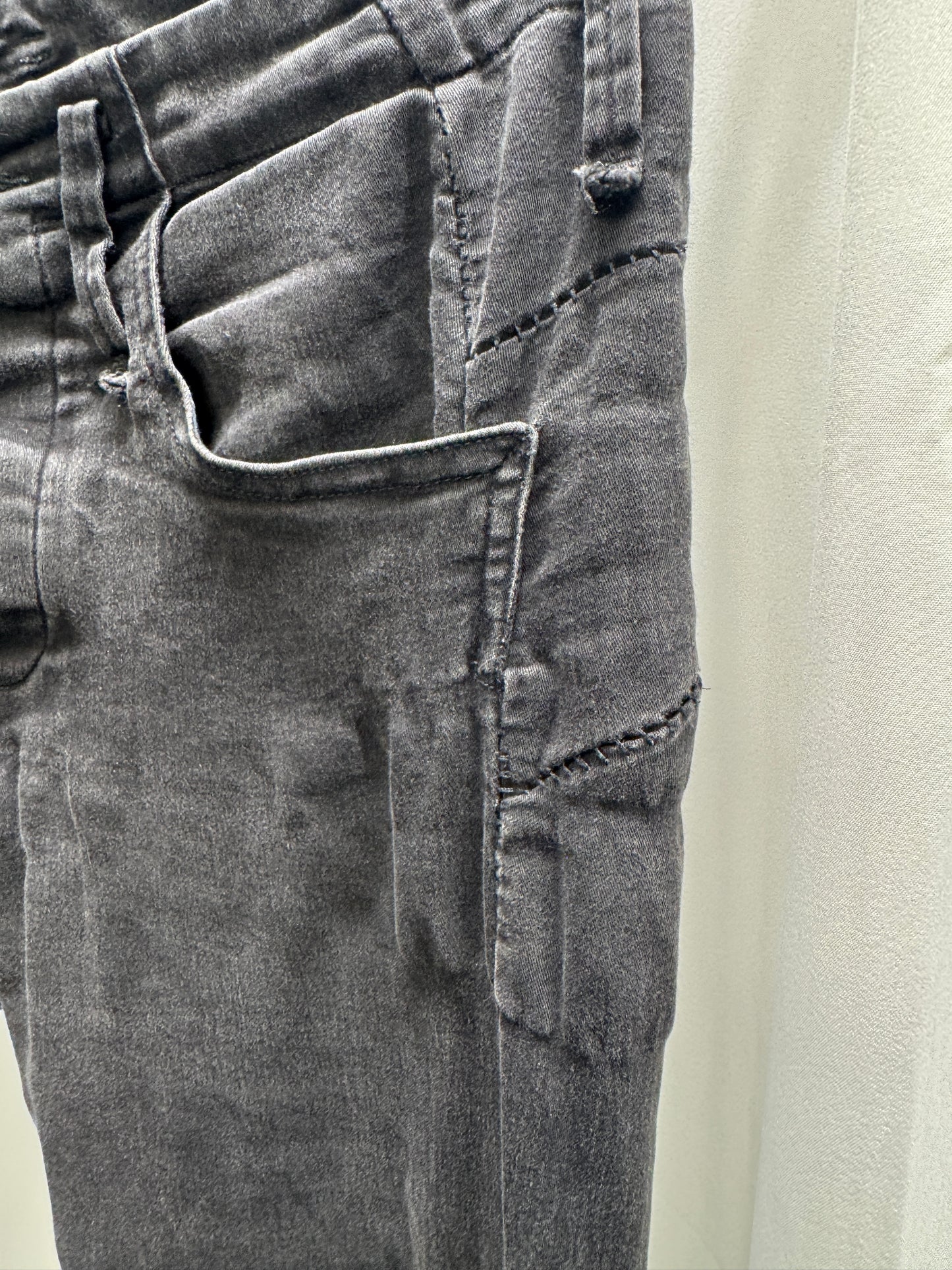 Zam Barrett Stretch Denim Overlocked Extended Leg Jeans