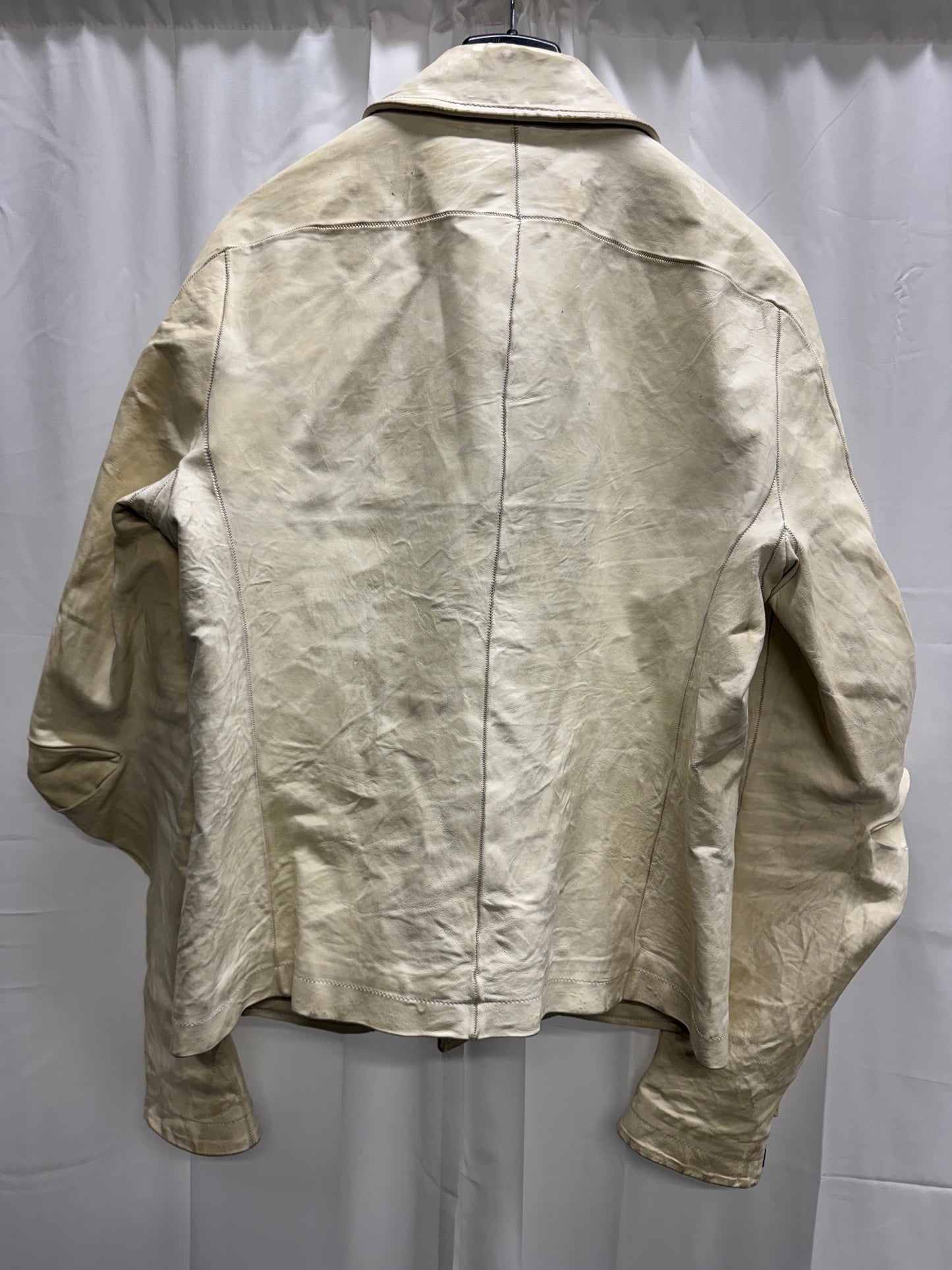 carol christian poell aw05 dispossessed white kangaroo scar stitch jacket