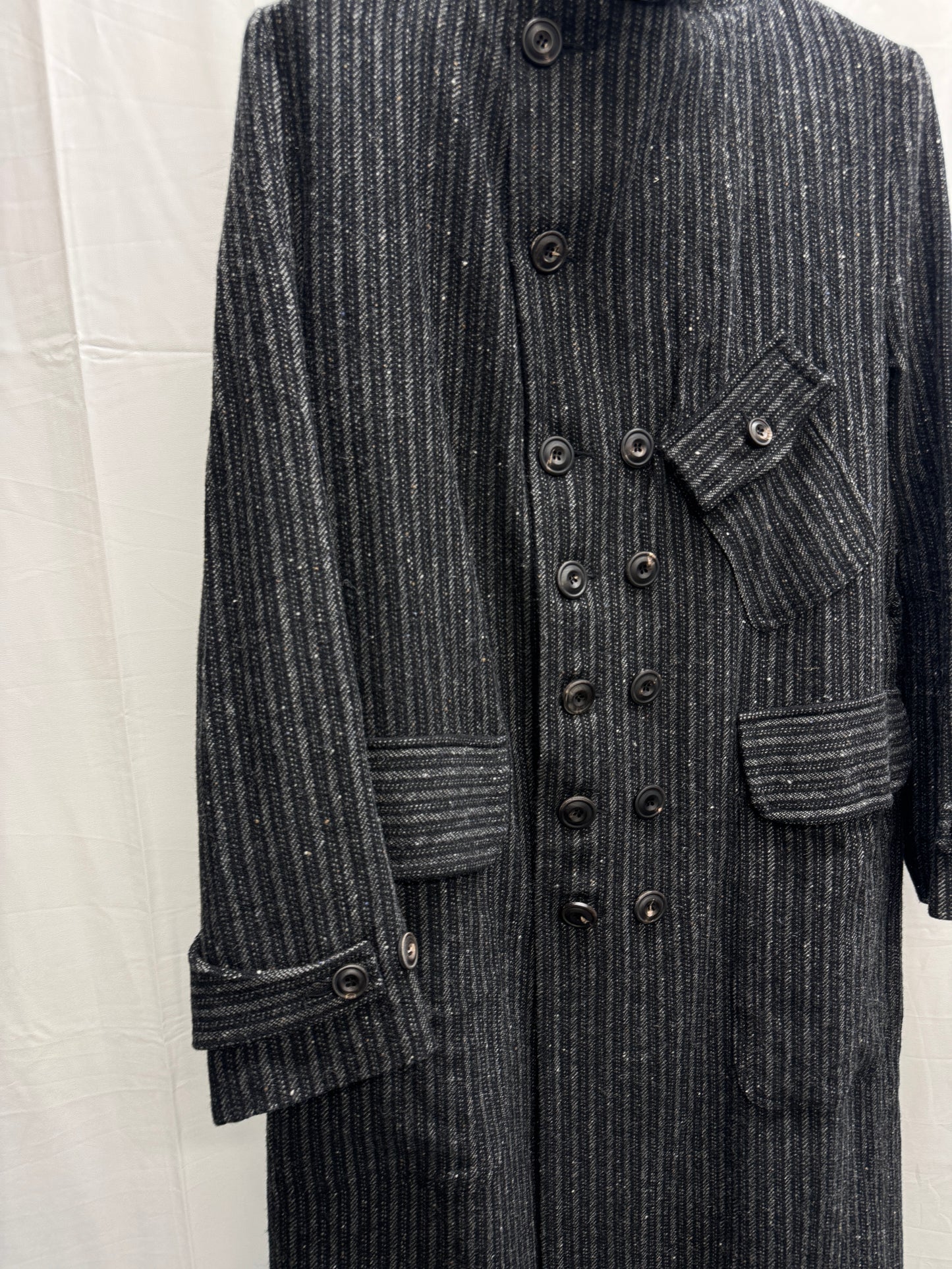 John Alexander Skelton CVIII Long Double Button High Neck Wool Coat