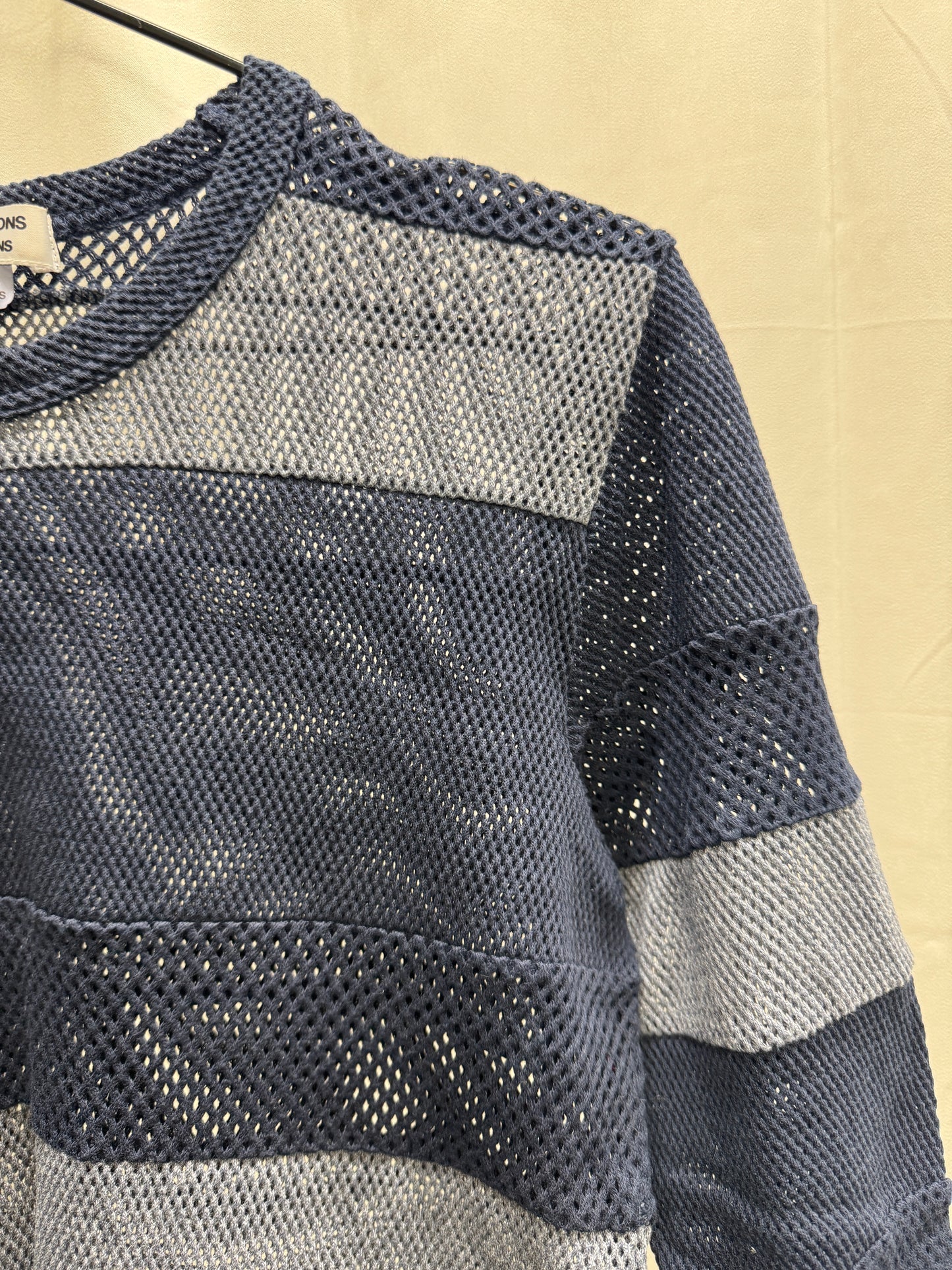 comme des garçons comme comme net 3/4 sleeve top