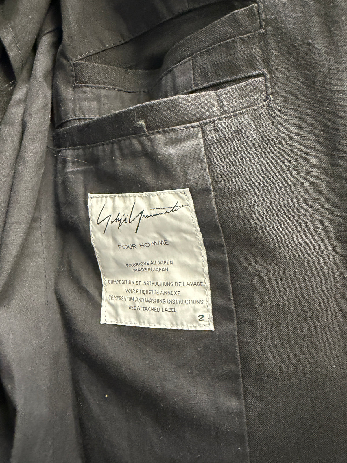 Yohji Yamamoto Pour Homme Cluster Safety Pin Asymmetric Buttoned Blazer (M)