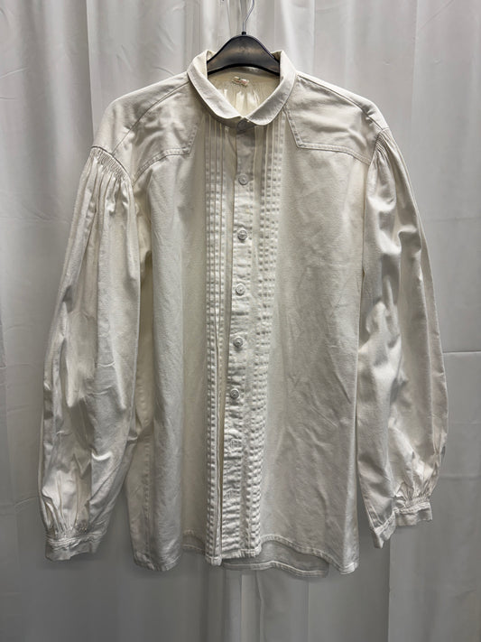 1930s Eastern European Folk Shirt — Intricate Pleated & Gathered Construction