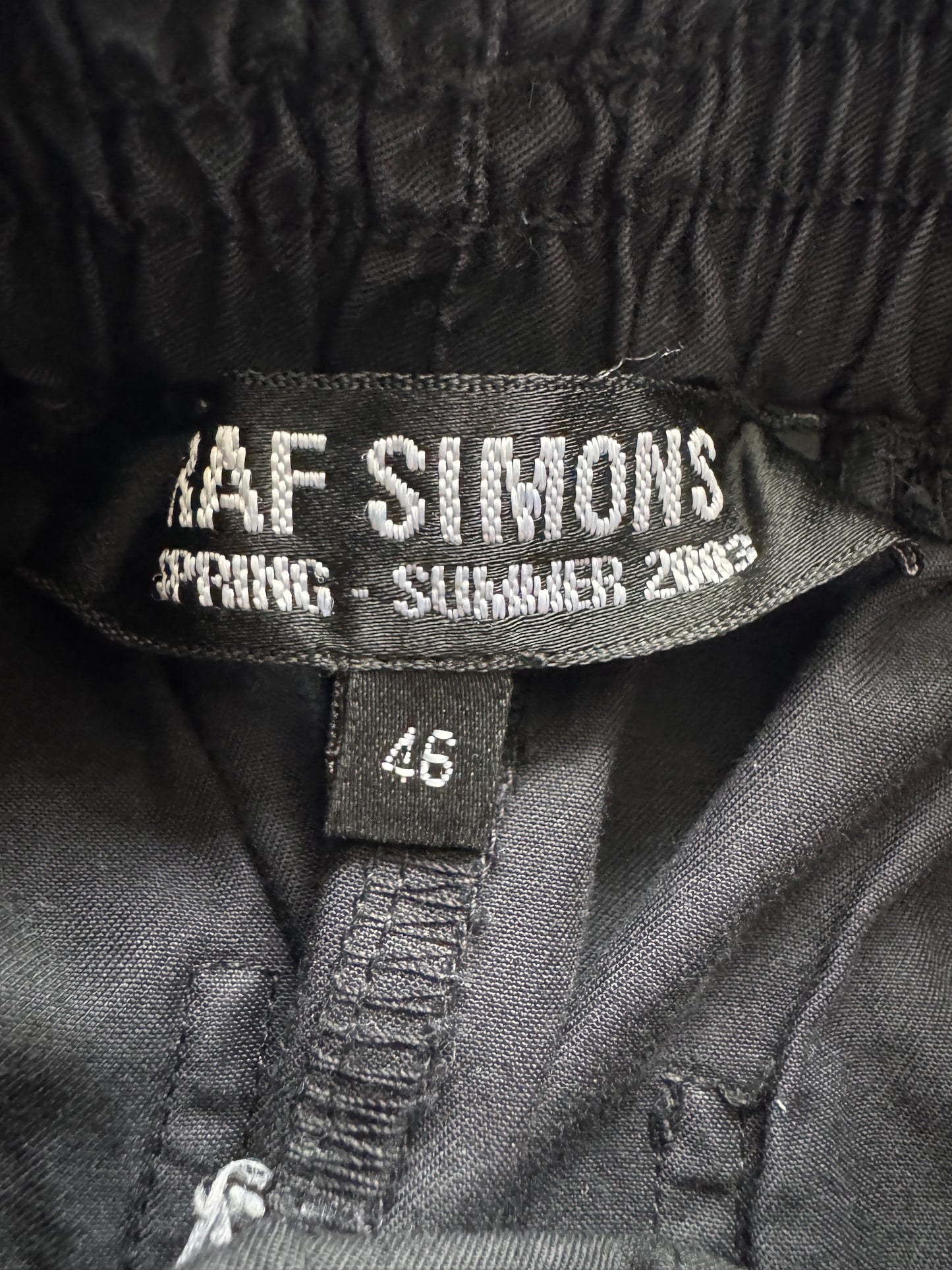 raf simons ss03 consumed metal detail wide pant