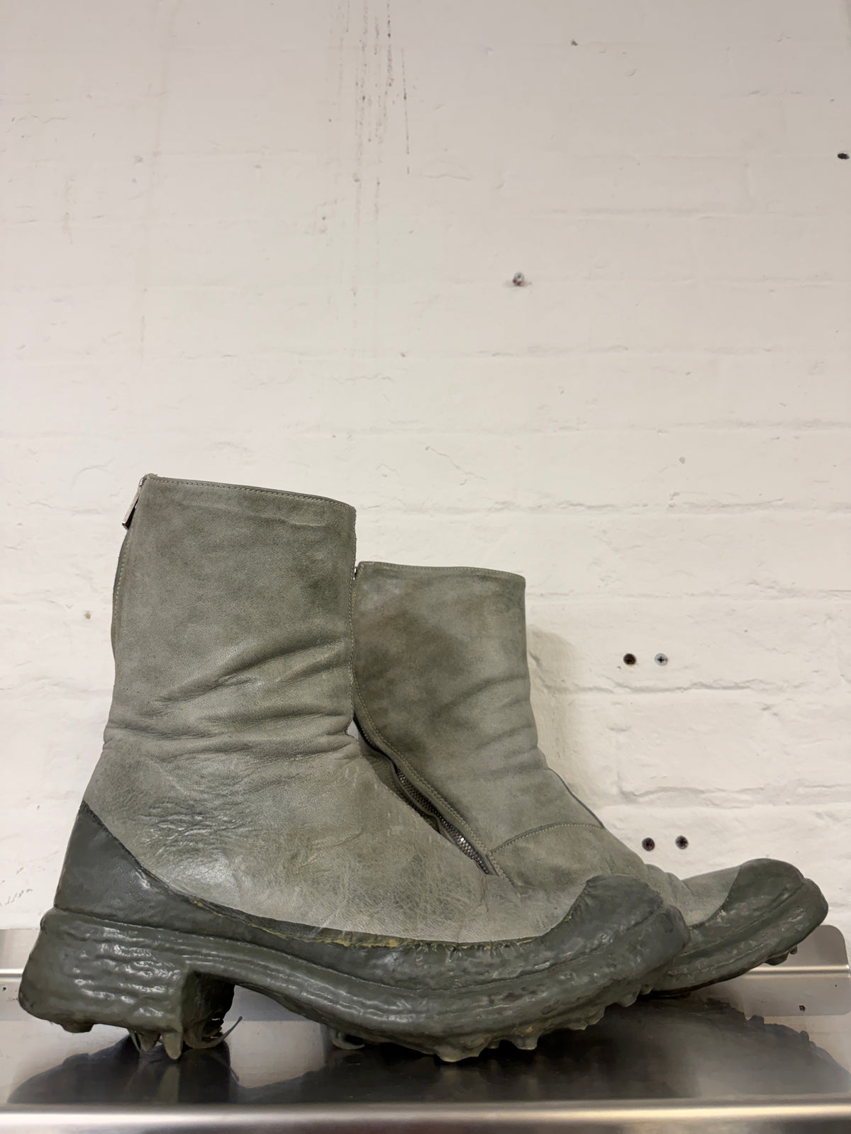 Carol Christian Poell Dripped Kangaroo Leather Tornado Boots (43)