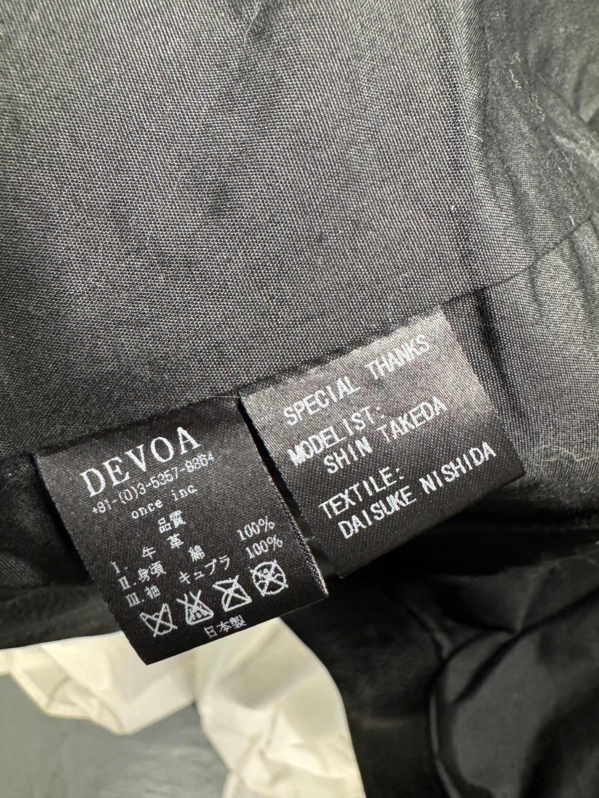 DEVOA AW08 Anatomical Textured Cow Leather Jacket