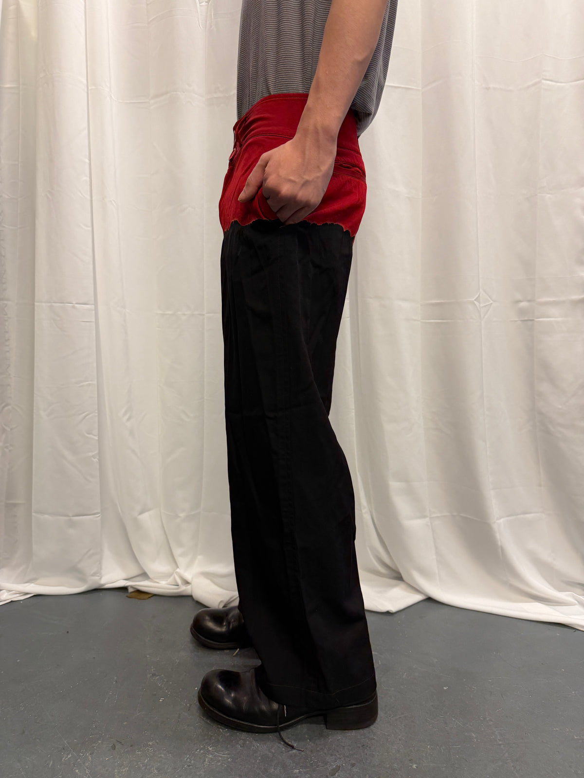 Y’s Yohji Yamamoto Bleach-Split Wool Trousers