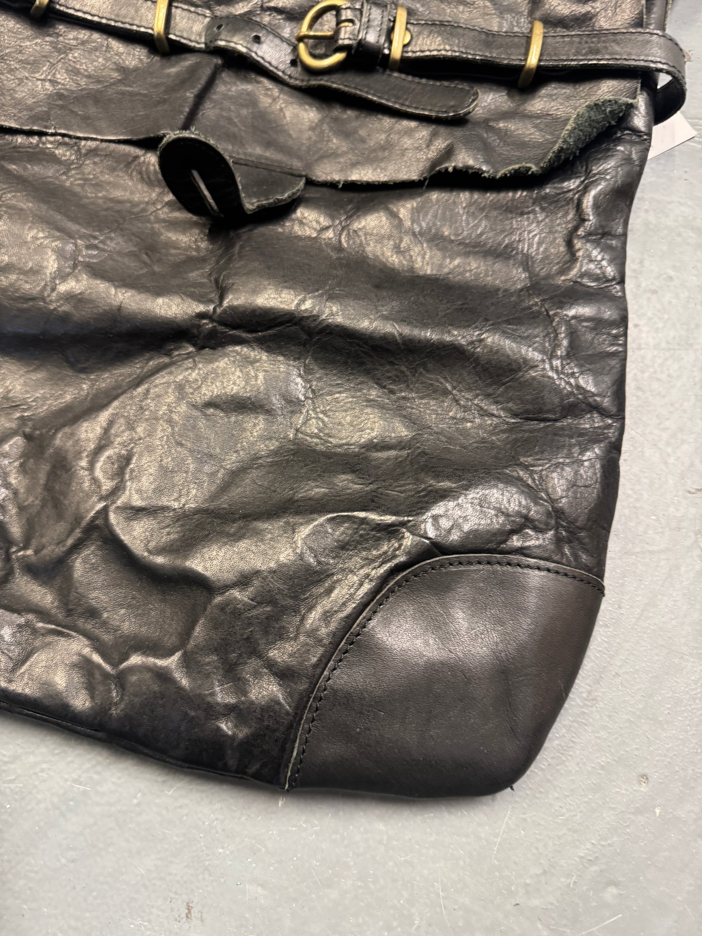 share spirit leather flap bag