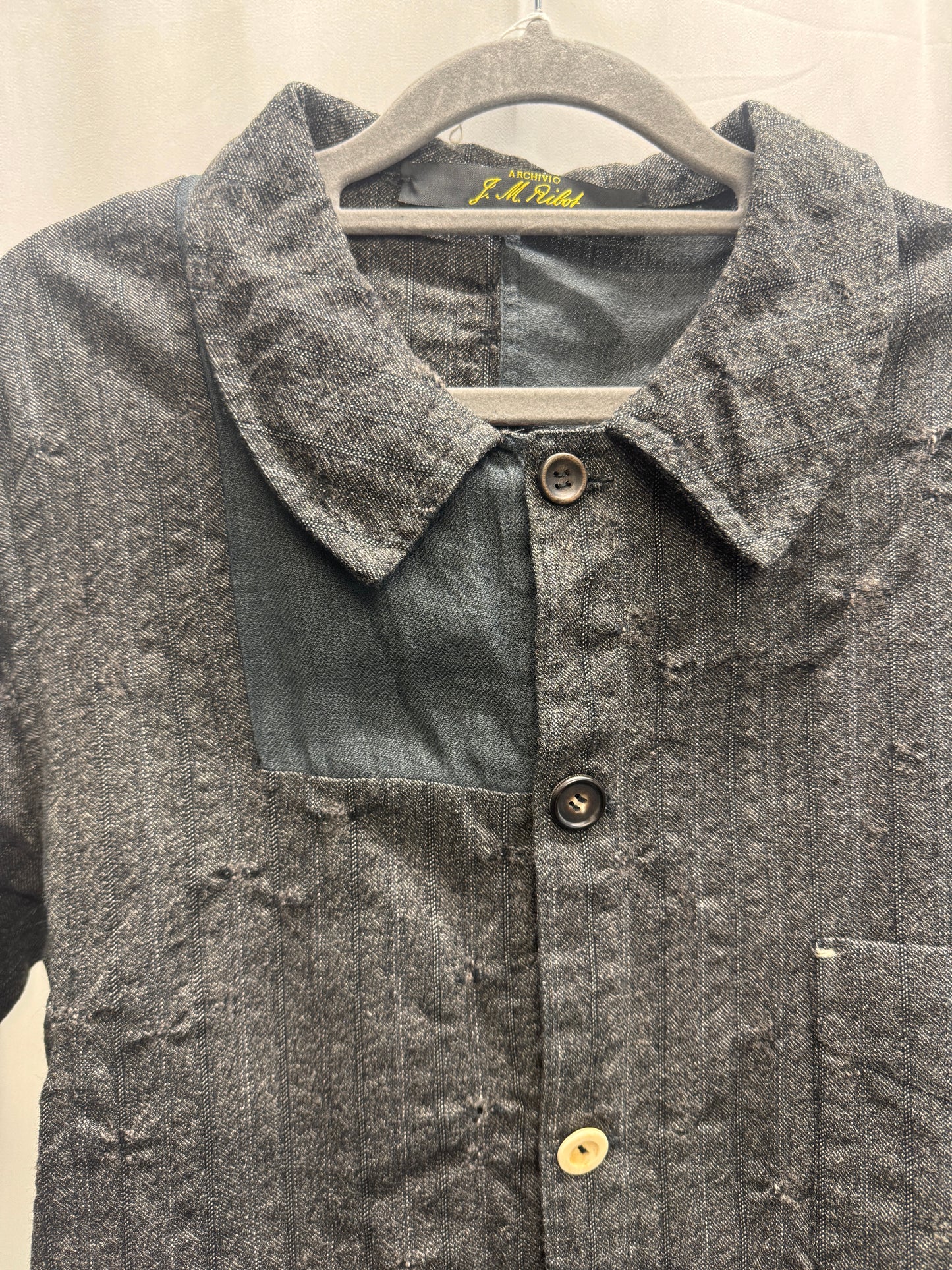 jm archivio ribot patchwork wool buttoned jacket
