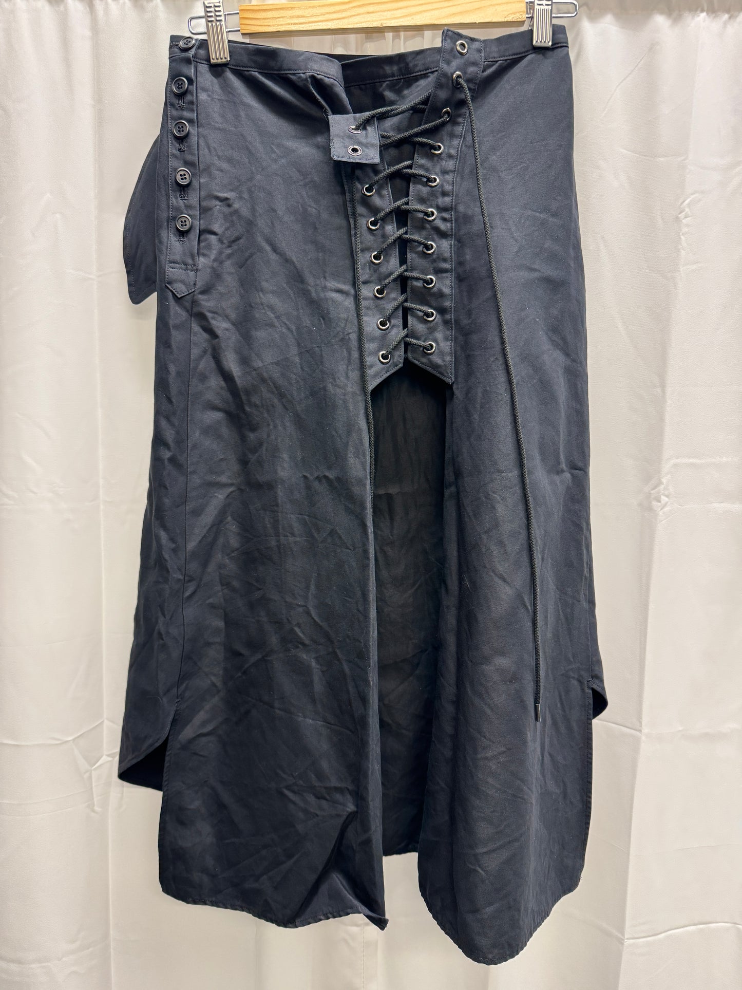 yohji yamamoto y’s lace through skirt