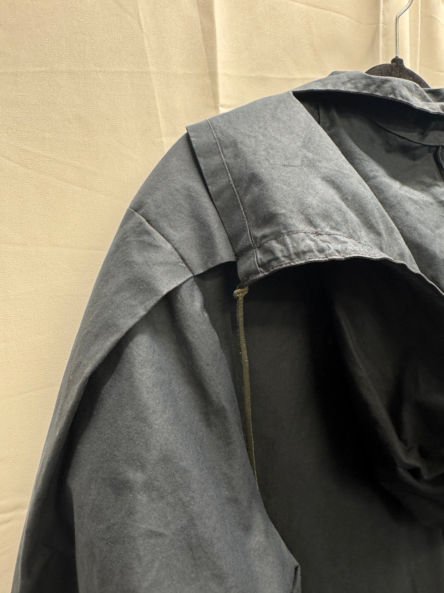 m.a+ waxed one piece hooded mac coat