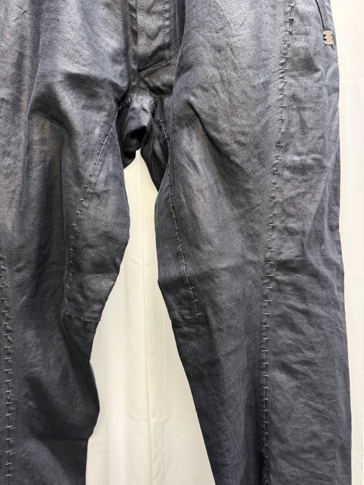 Isaac Sellam Staple Stitch Coated Slim Trouser (L)