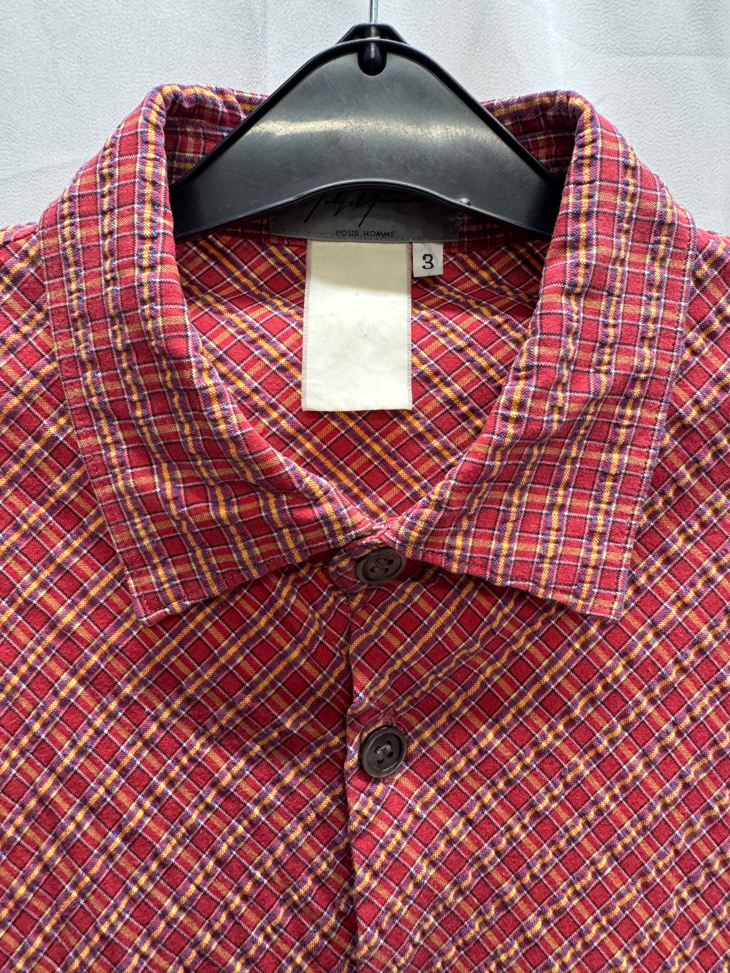 Yohji Yamamoto Pour Homme SS00 Poplin Tartan Shirt