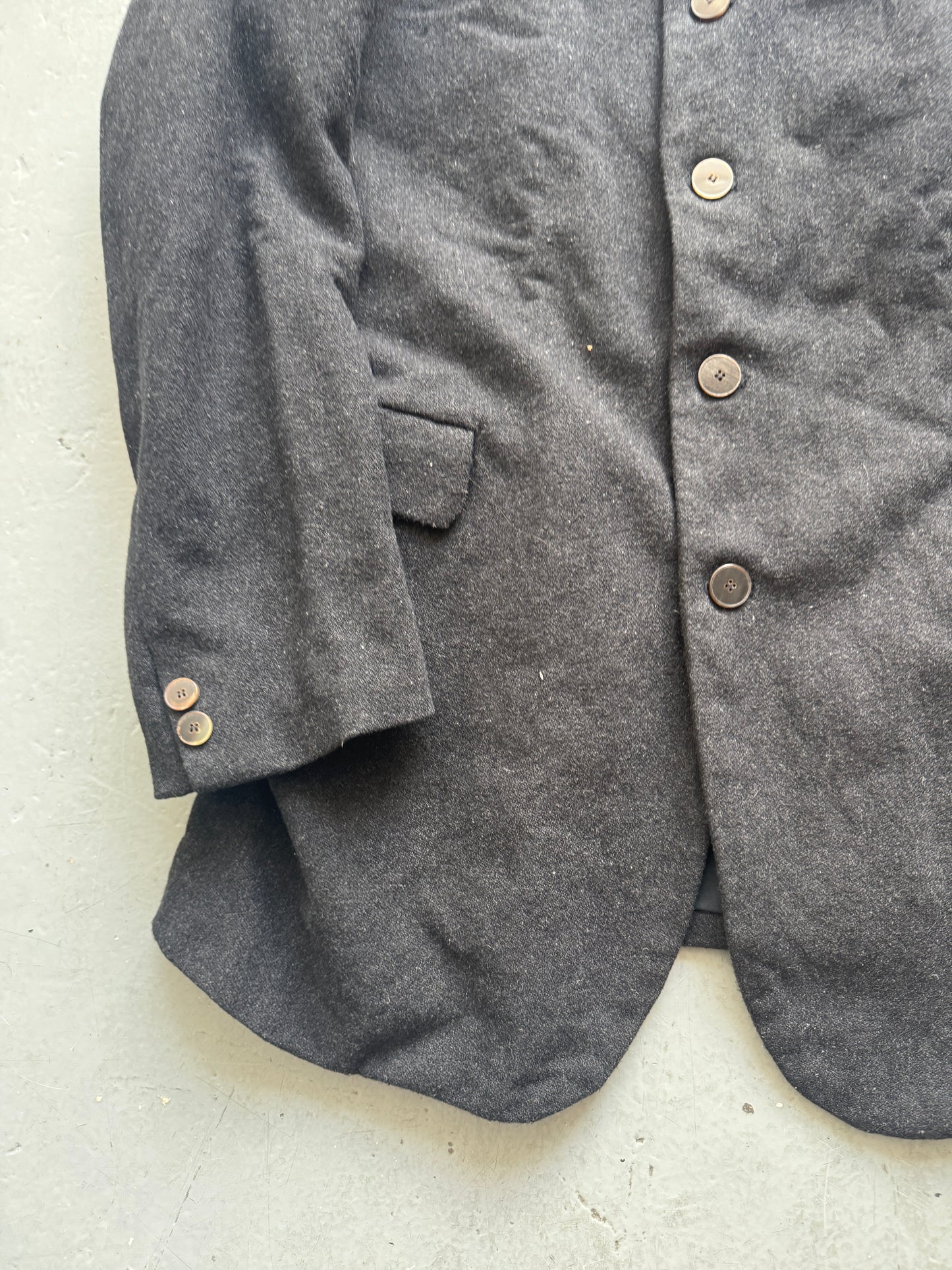 nicolo ceschi berrini scar stitch blazer mid length
