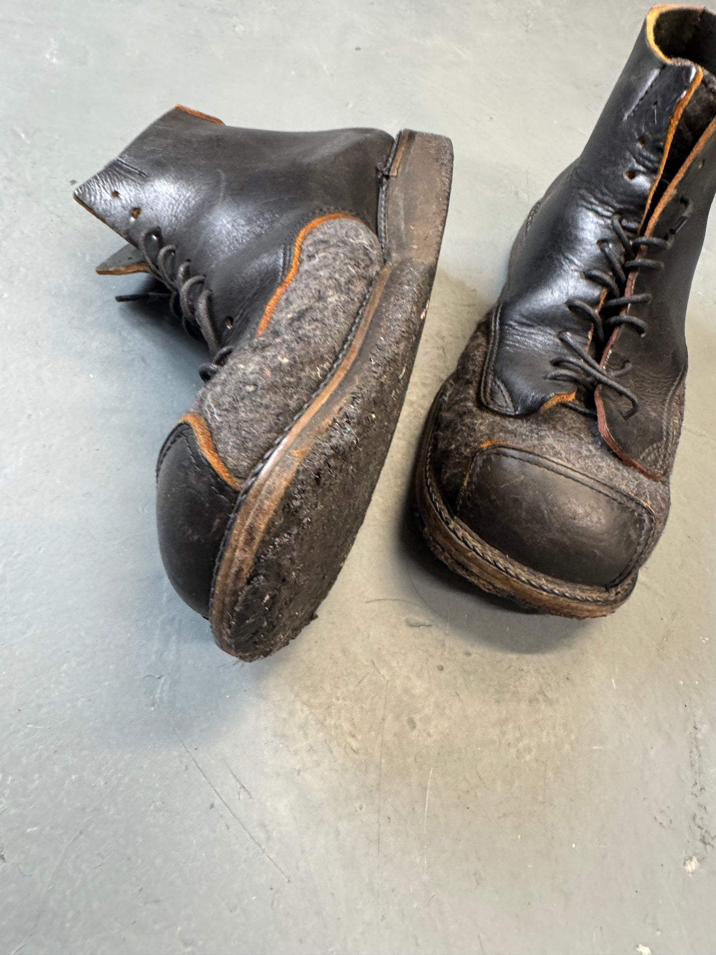 mihara yasuhiro felt and leather boot