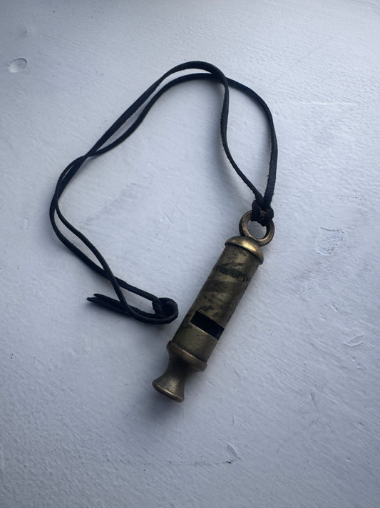 leather strap whistle necklace