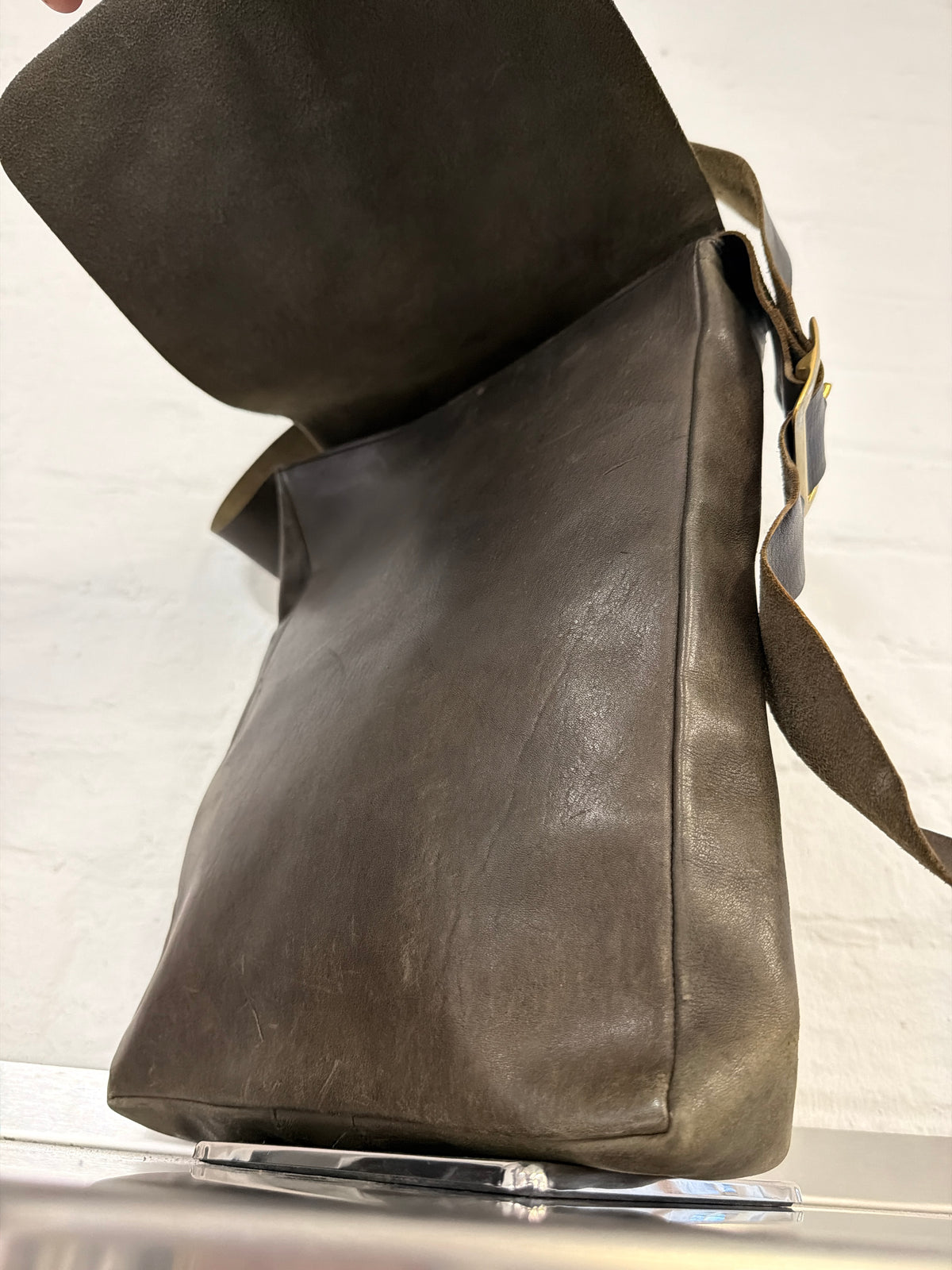 Paul Harnden Shoemakers Medium Leather Flap Crossbody Bag