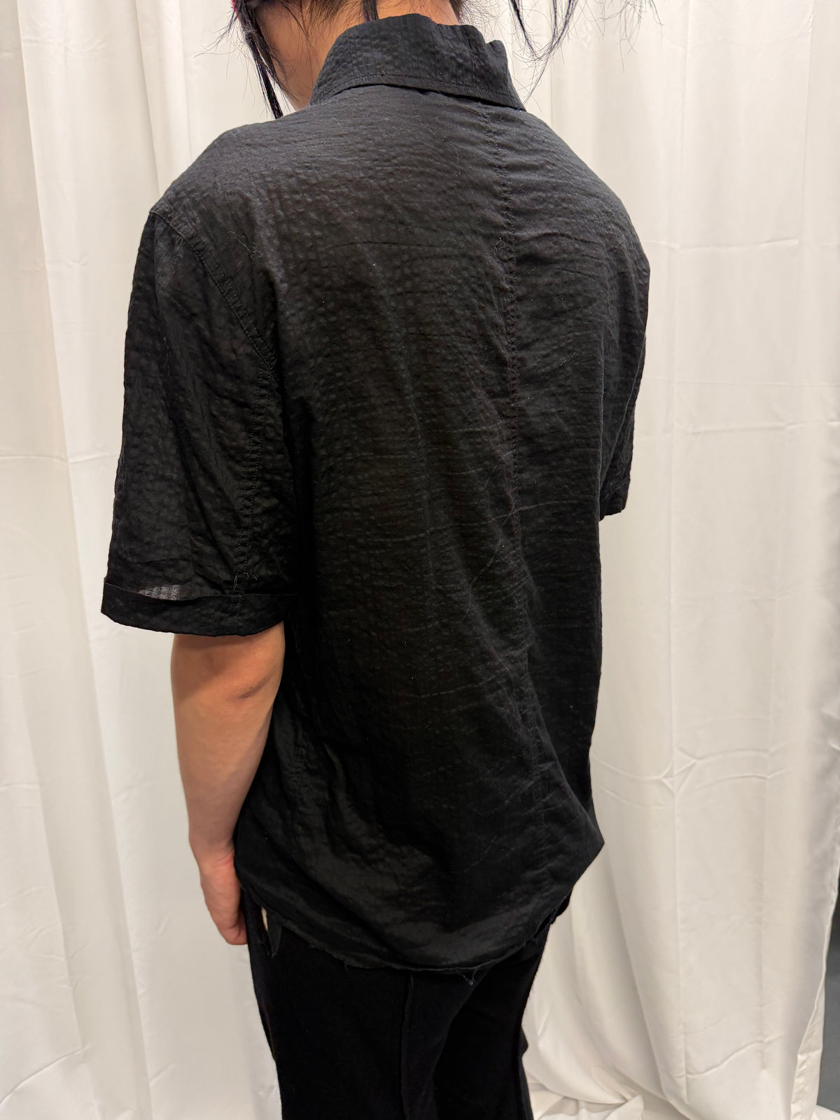DEEPTI Layered Detachable Collar Raw Shirt