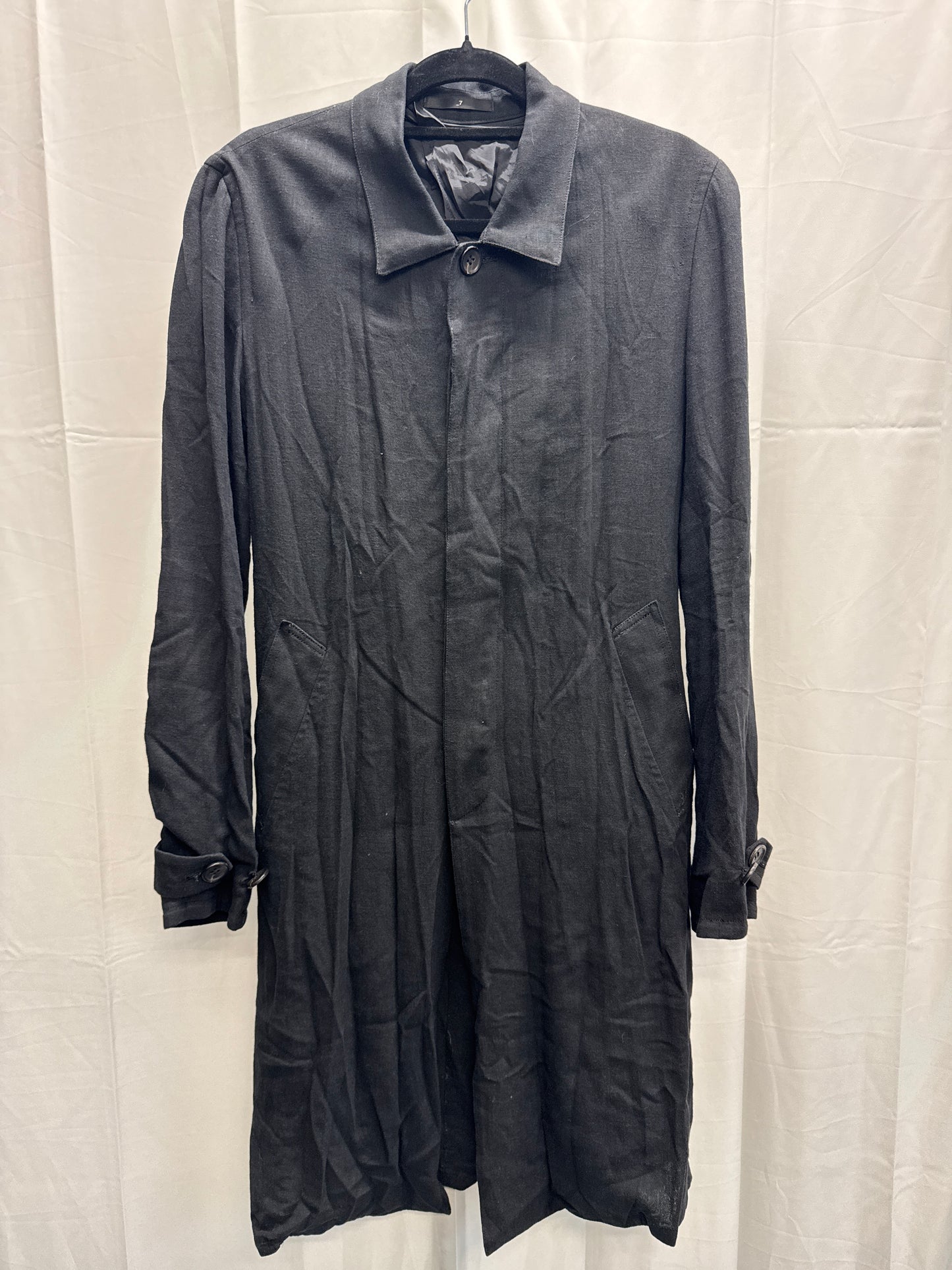 julius linen collared overcoat