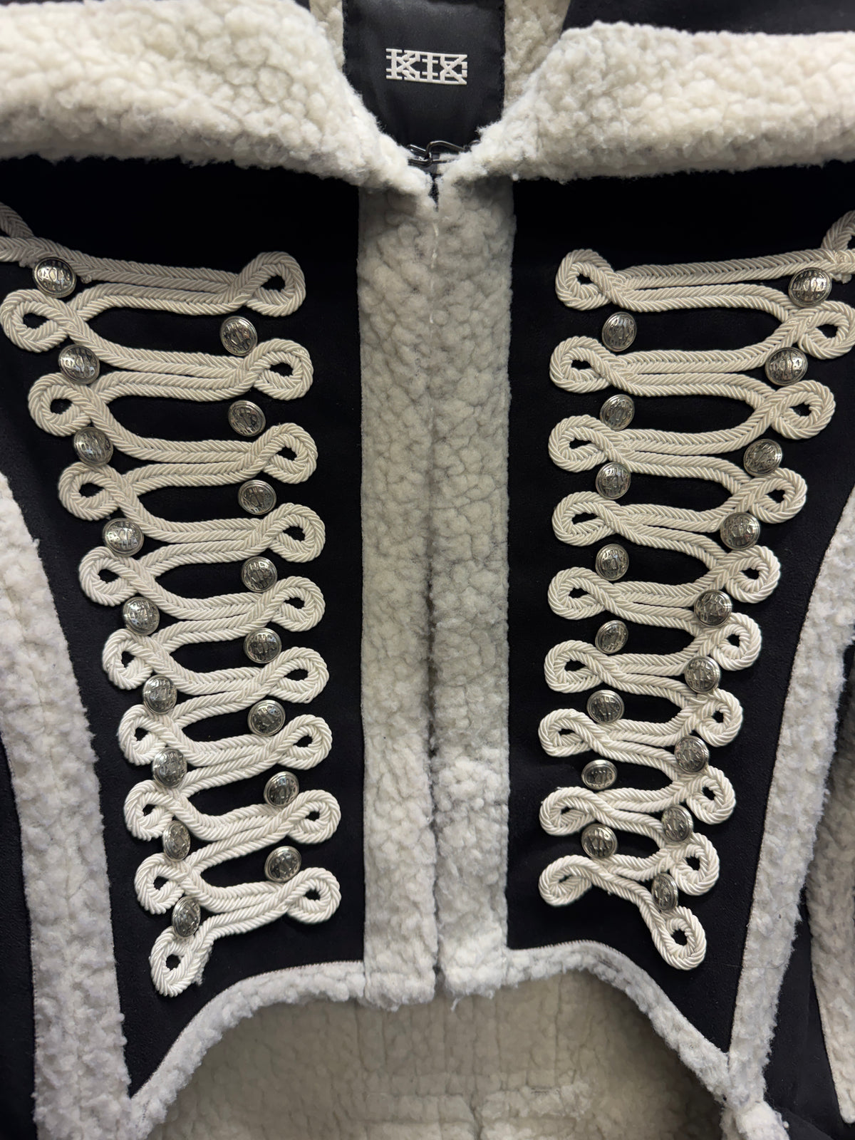KTZ AW15 Sculptural Napoleonic Military Shearling Coat