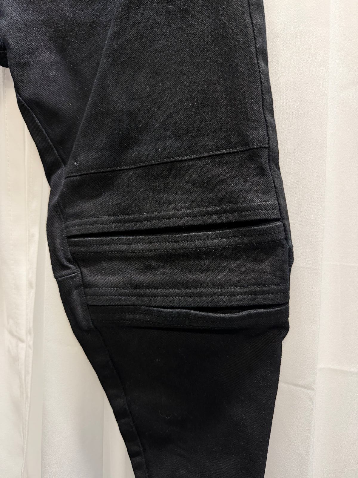 Julius 7 Permanent Collection Gas Rider Moto Waxed Twisted Jeans (S)