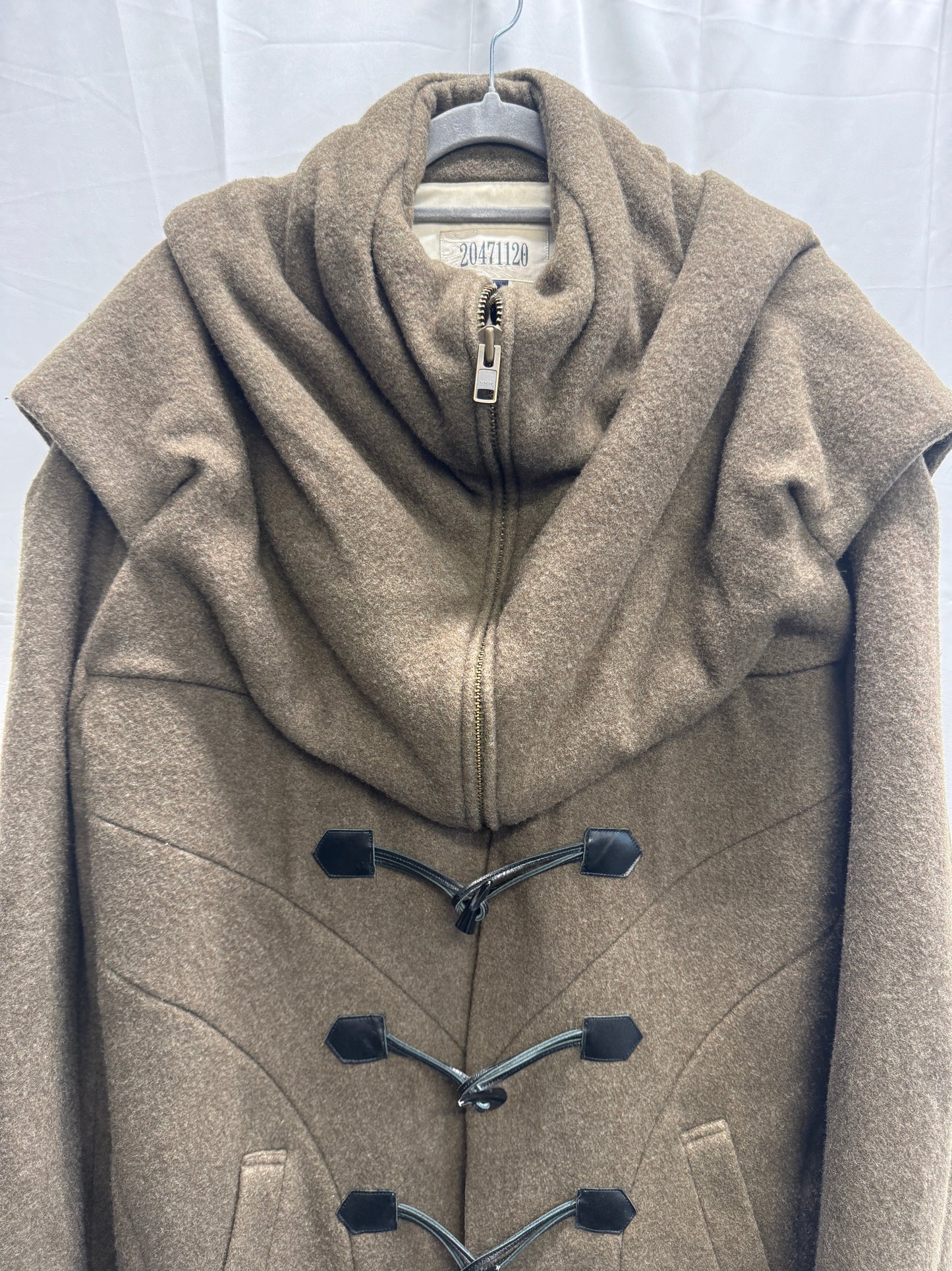 20471120 Extreme Double Layer Neck Knit Coat
