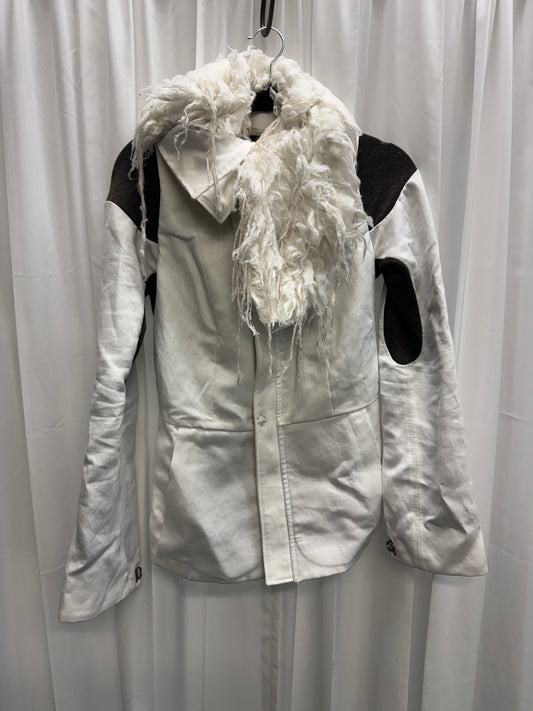 Luca Stucci Contrast Rib Shearling Collar Jacket