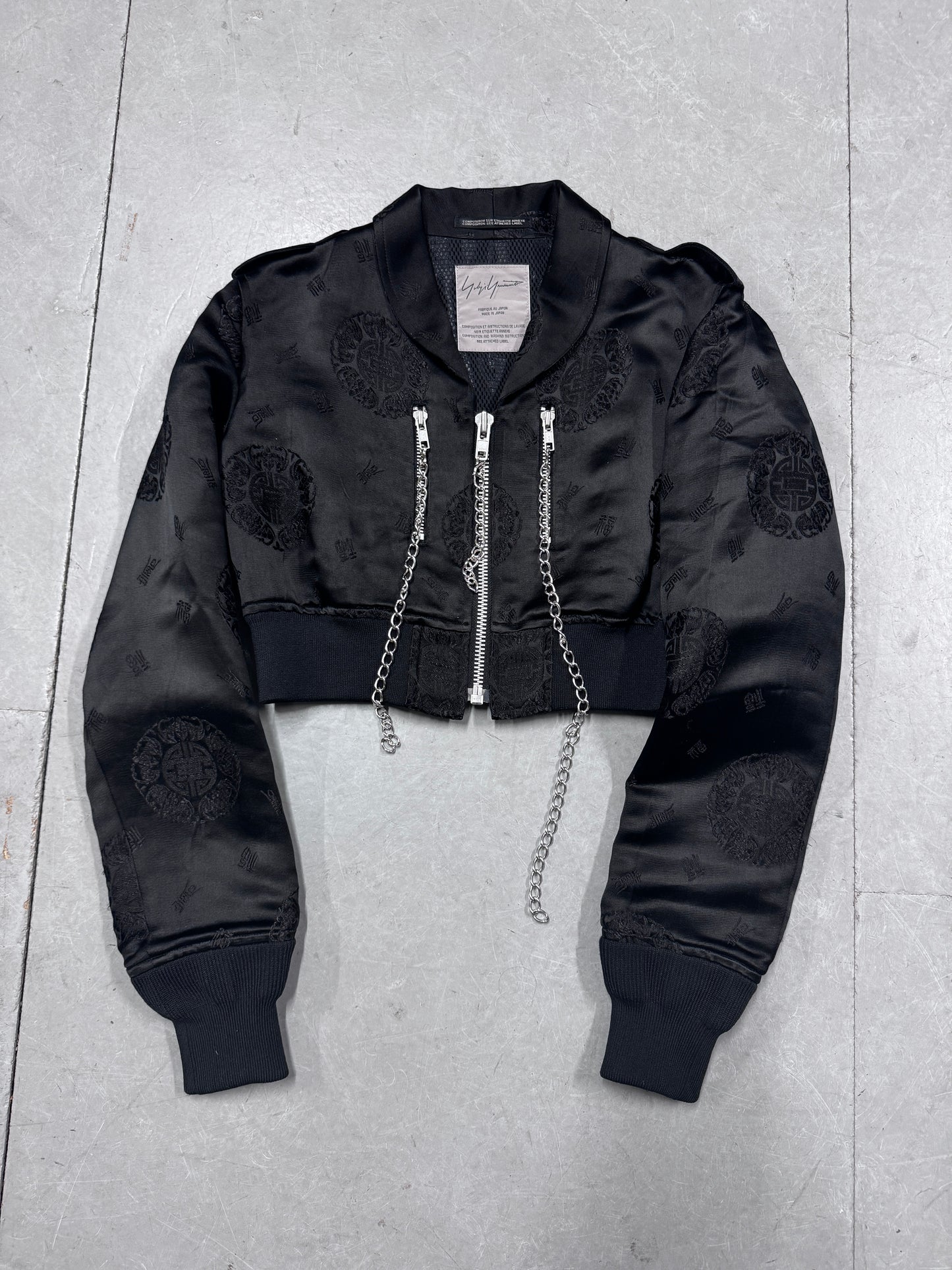 Yohji Yamamoto Cropped Chain Bomber