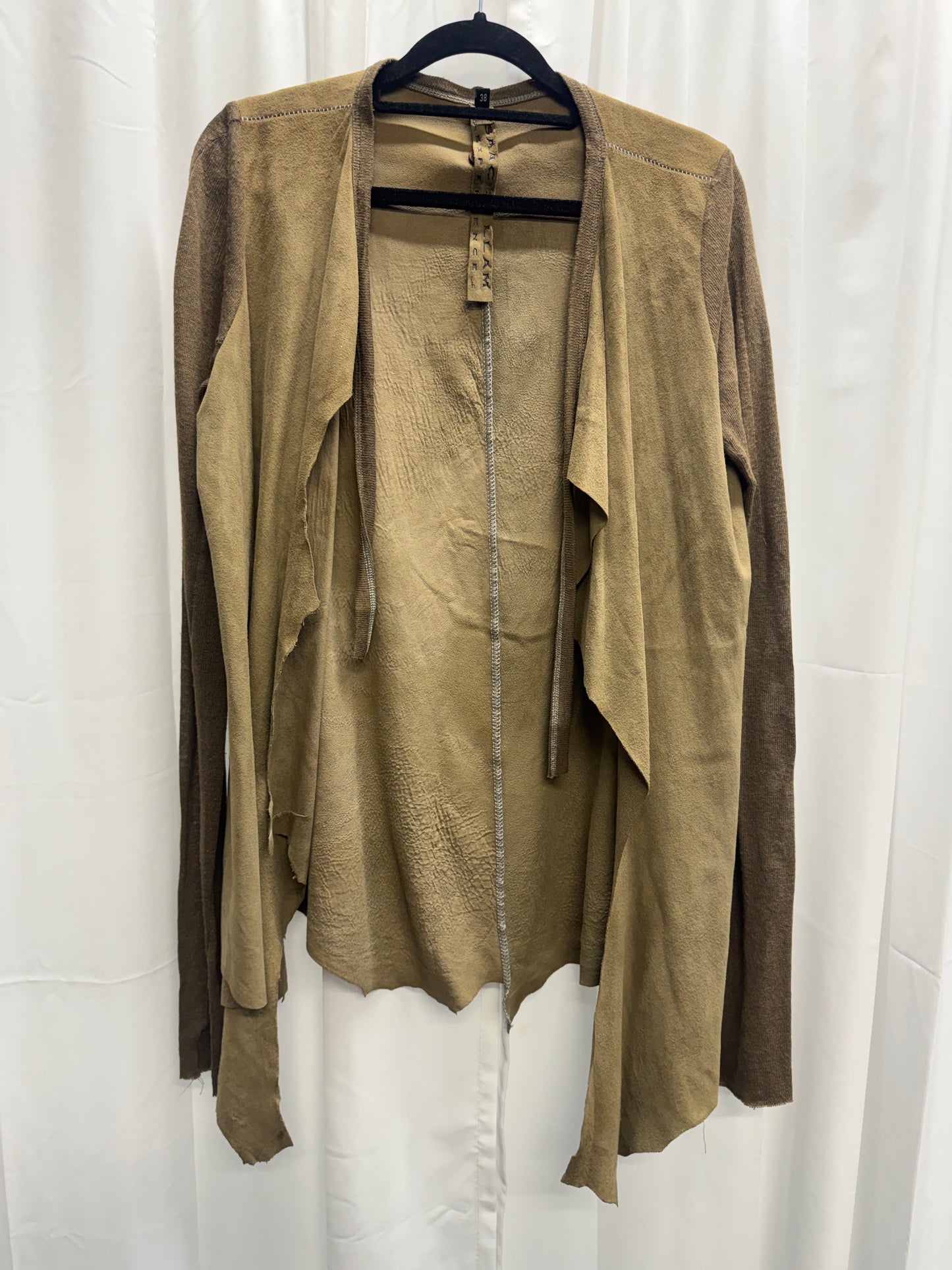 Isaac Sellam Experience — leather & knit tie jacket