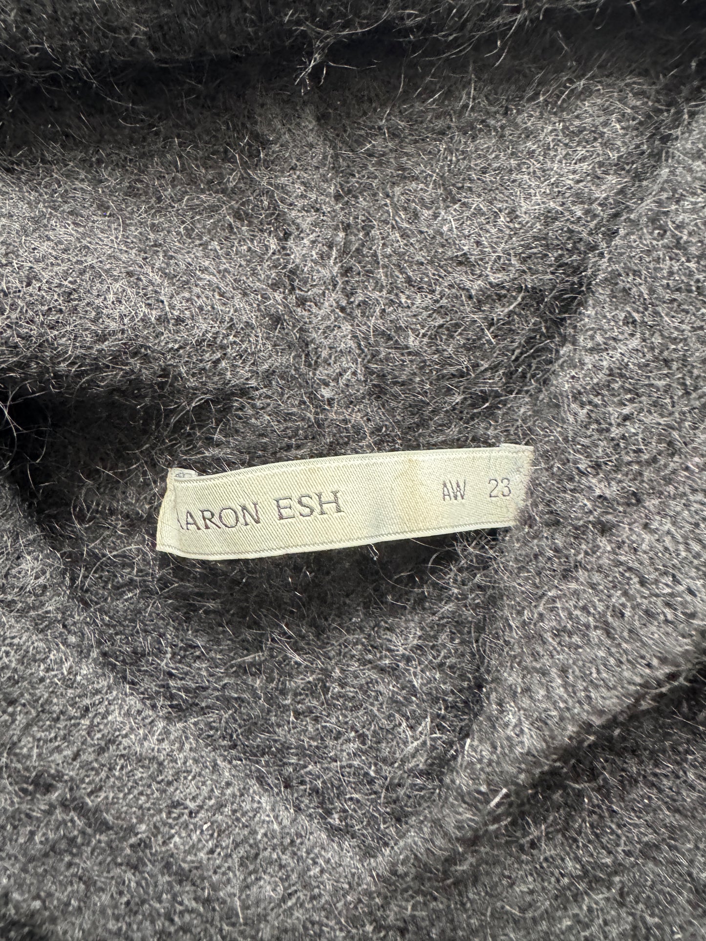 aaron esh adjustable tie mohair hoodie