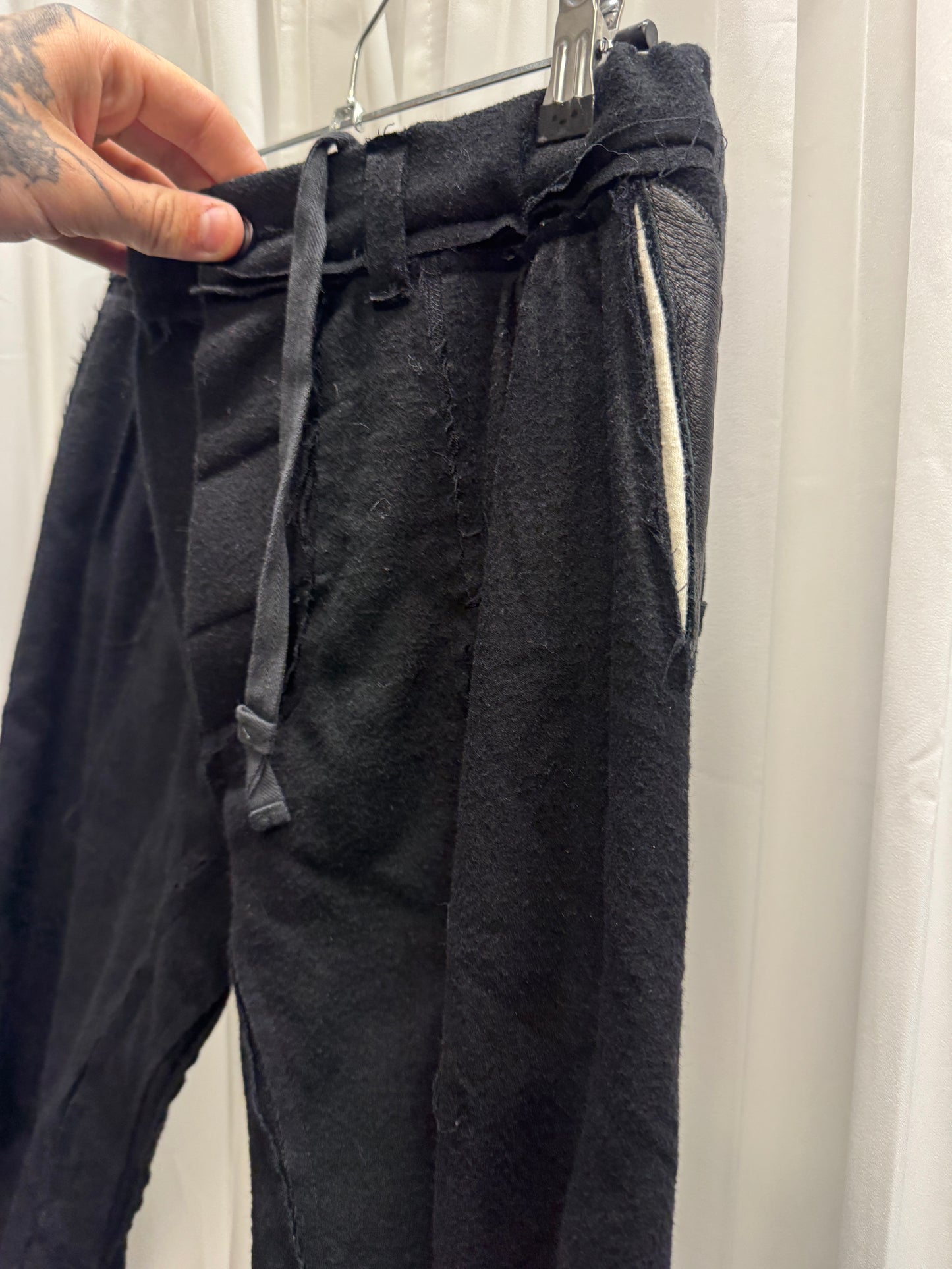 Takahiro Miyashita The Soloist AW15 Wool + Leather Articulated 3D Twist Trouser