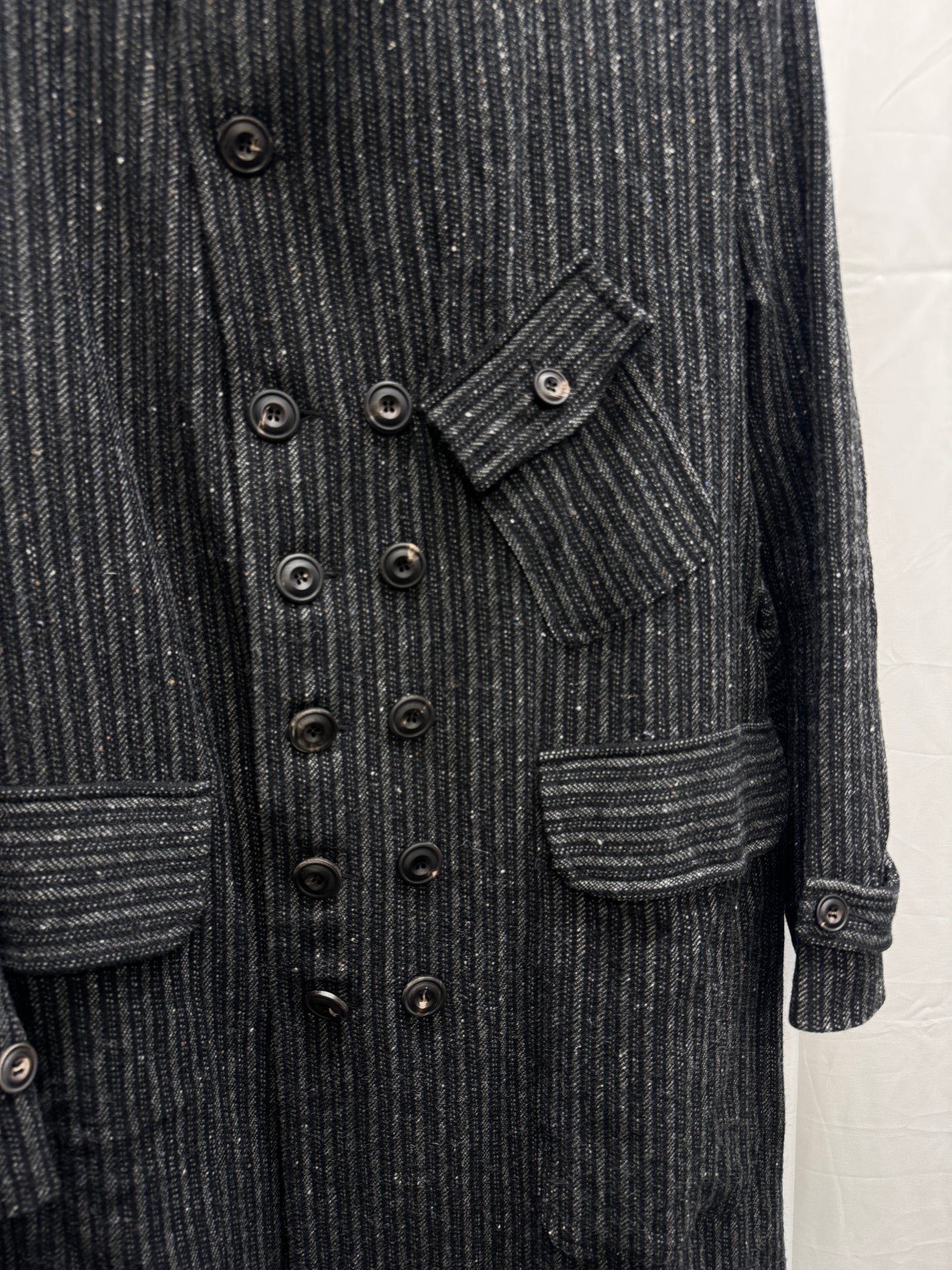 John Alexander Skelton CVIII Long Double Button High Neck Wool Coat
