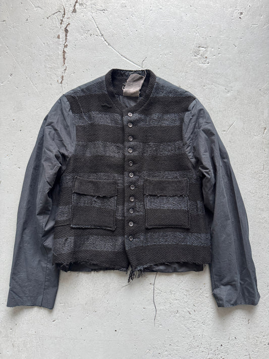 john alexander skelton stripe wool buttoned jacket S