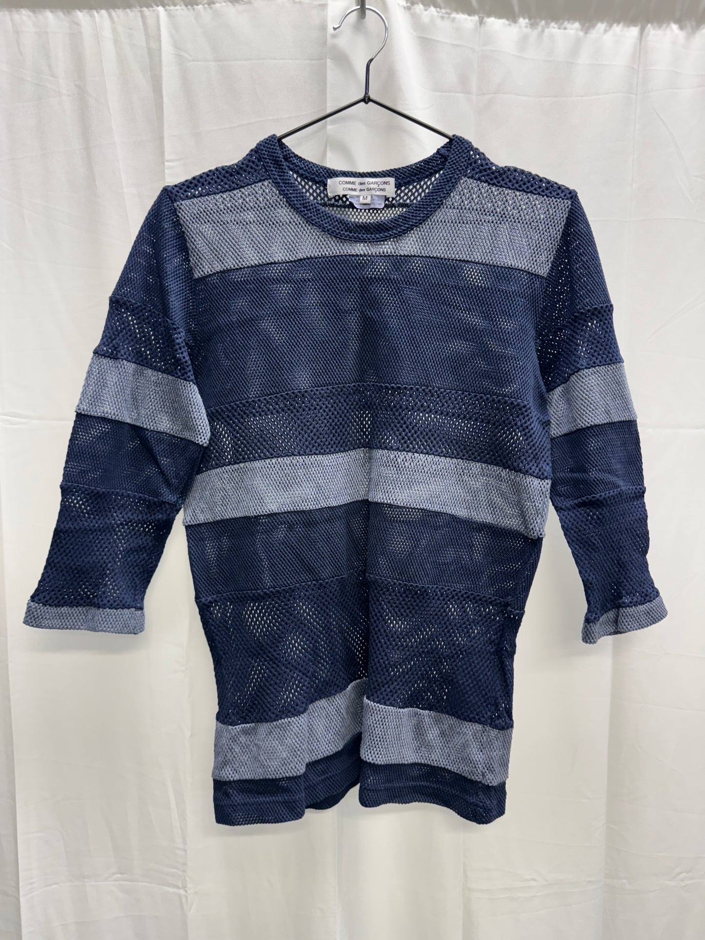 comme des garçons comme comme net 3/4 sleeve top