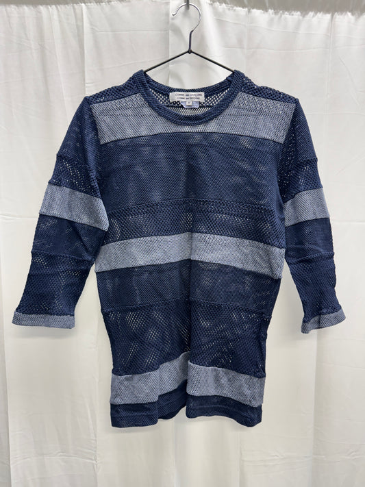 comme des garçons comme comme net 3/4 sleeve top