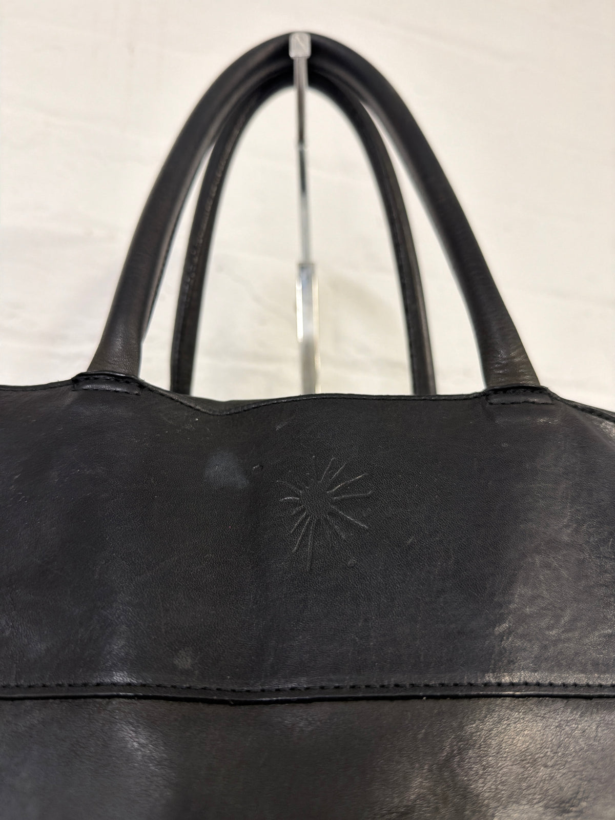 Mihara Yasuhiro 1990s Moulded Leather Buckle Crossbody Bag