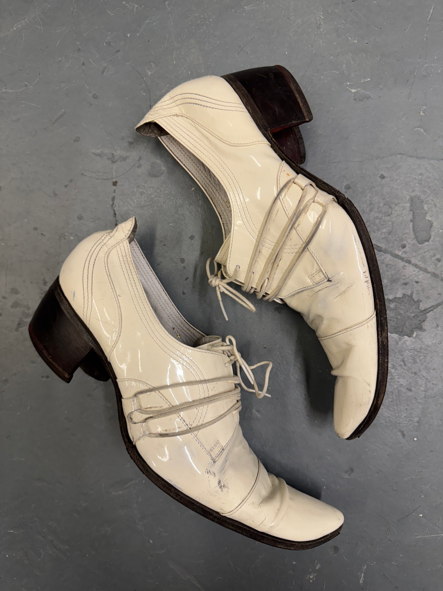 Hiromu Takahara Patent White Butter Knife Pointed Shoe