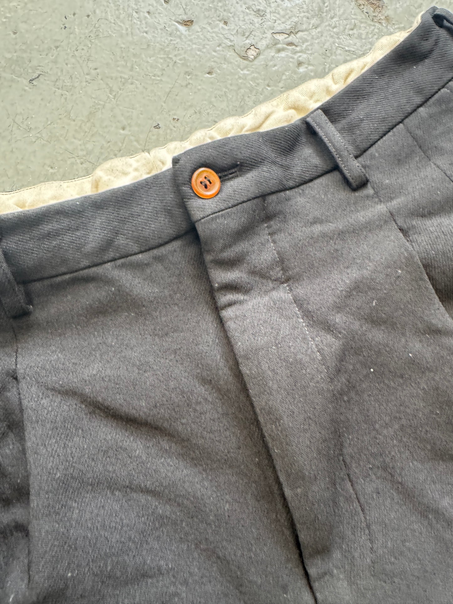 comme des garçons homme plus boiled poly wide shorts