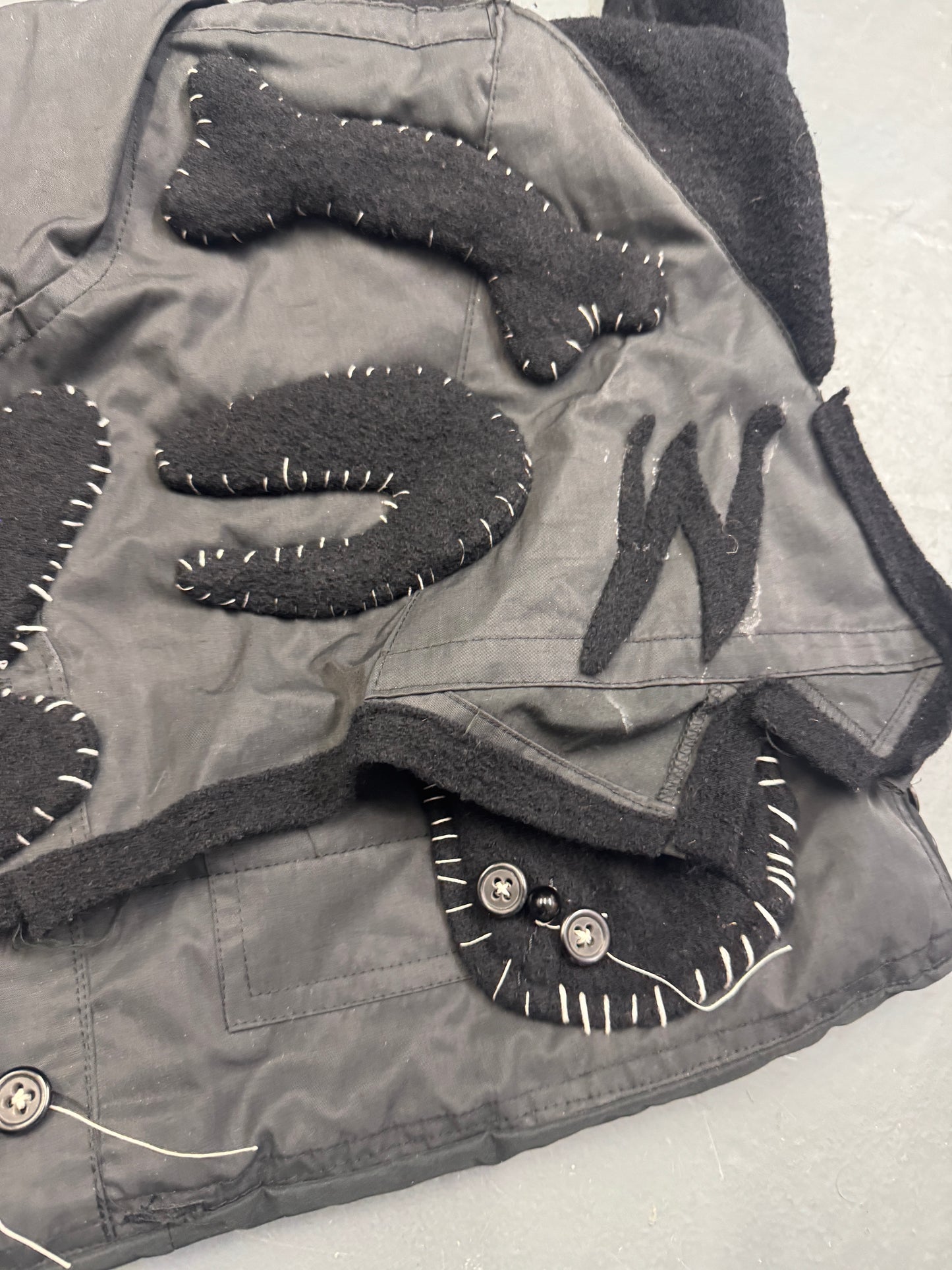 ellen poppy hill 1of1 stuffed bones hand stitch bag