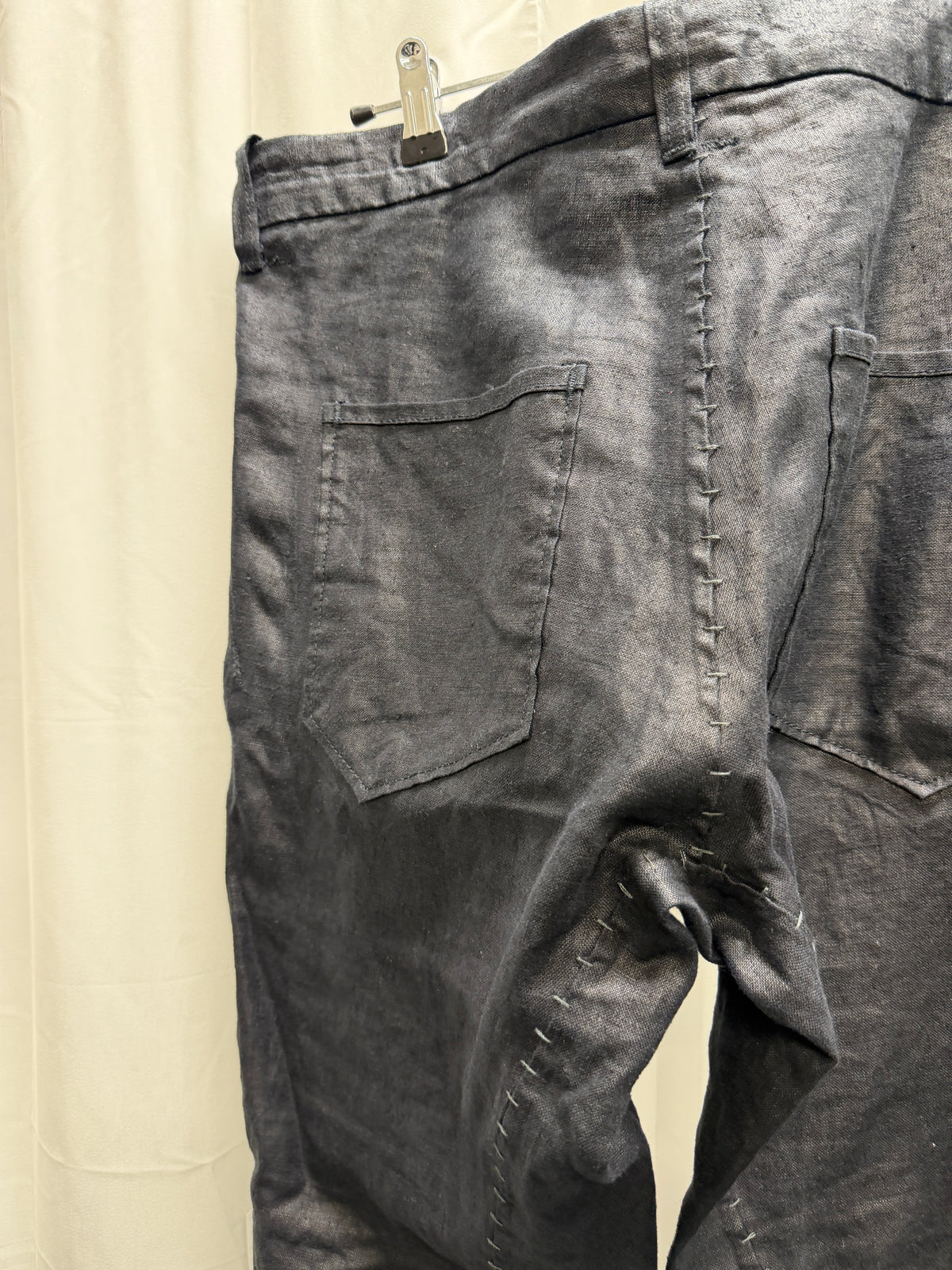 Isaac Sellam Staple Stitch Coated Slim Trouser (L)