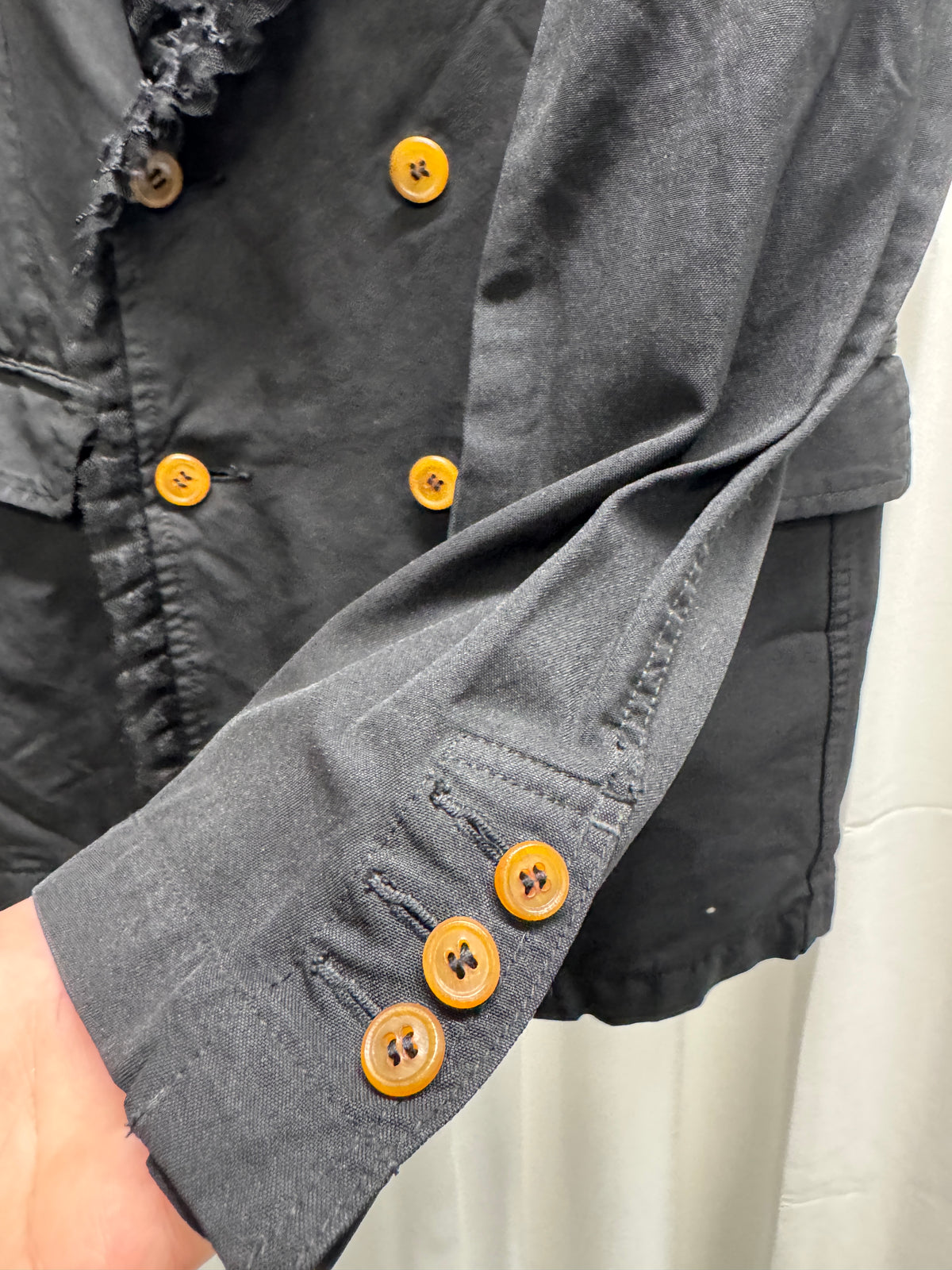 Comme Des Garcons Homme Plus AW10 Protection Boiled Poly Frilled Blazer