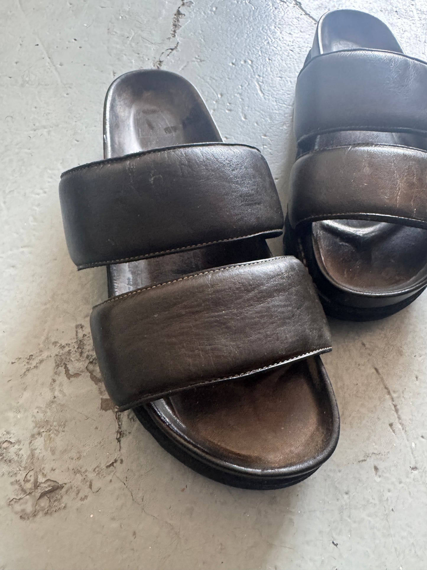 guidi padded horse leather mule / sandal 43