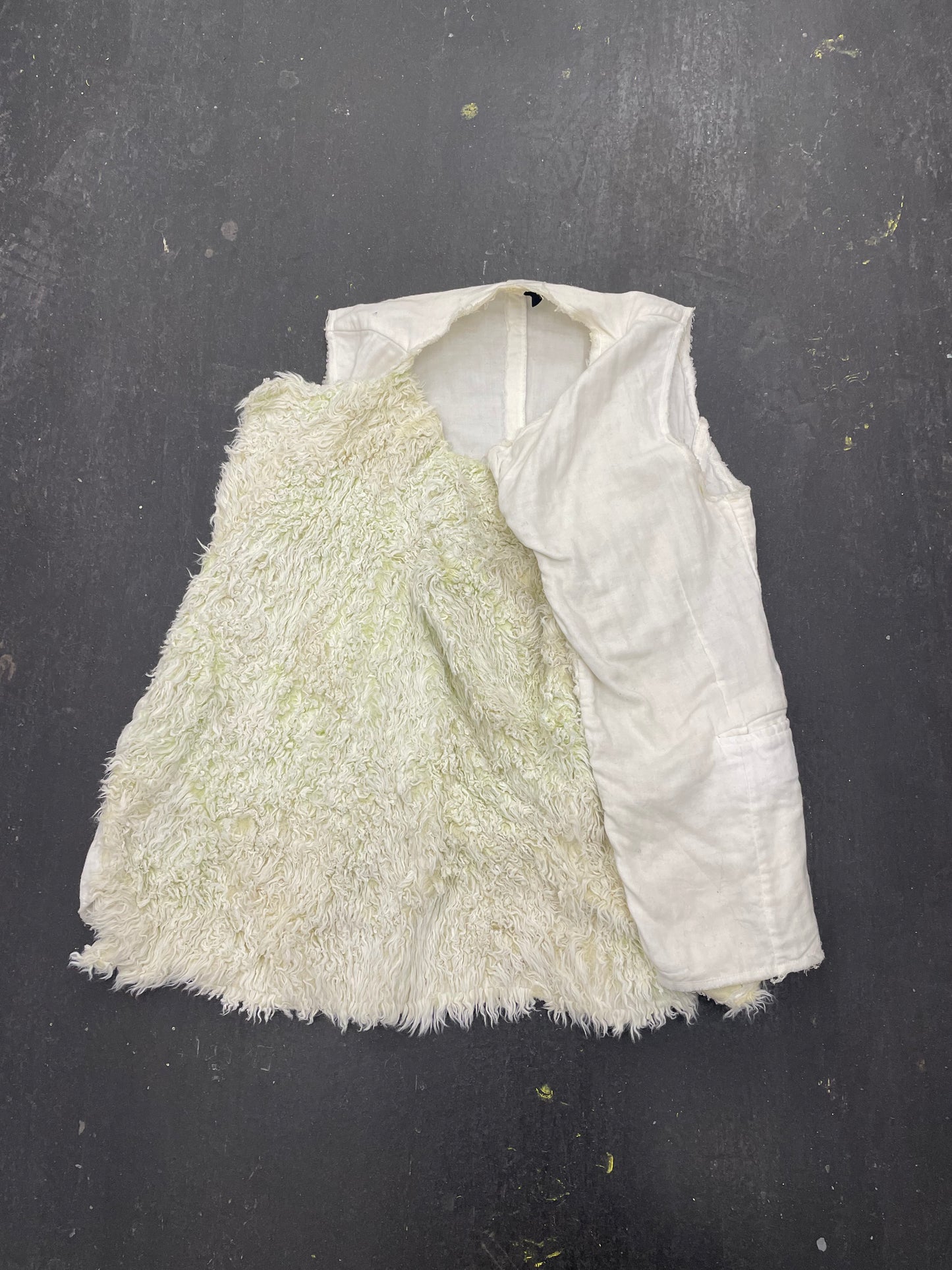 Comme Des Garcons Fold Fur Waistcoat Top